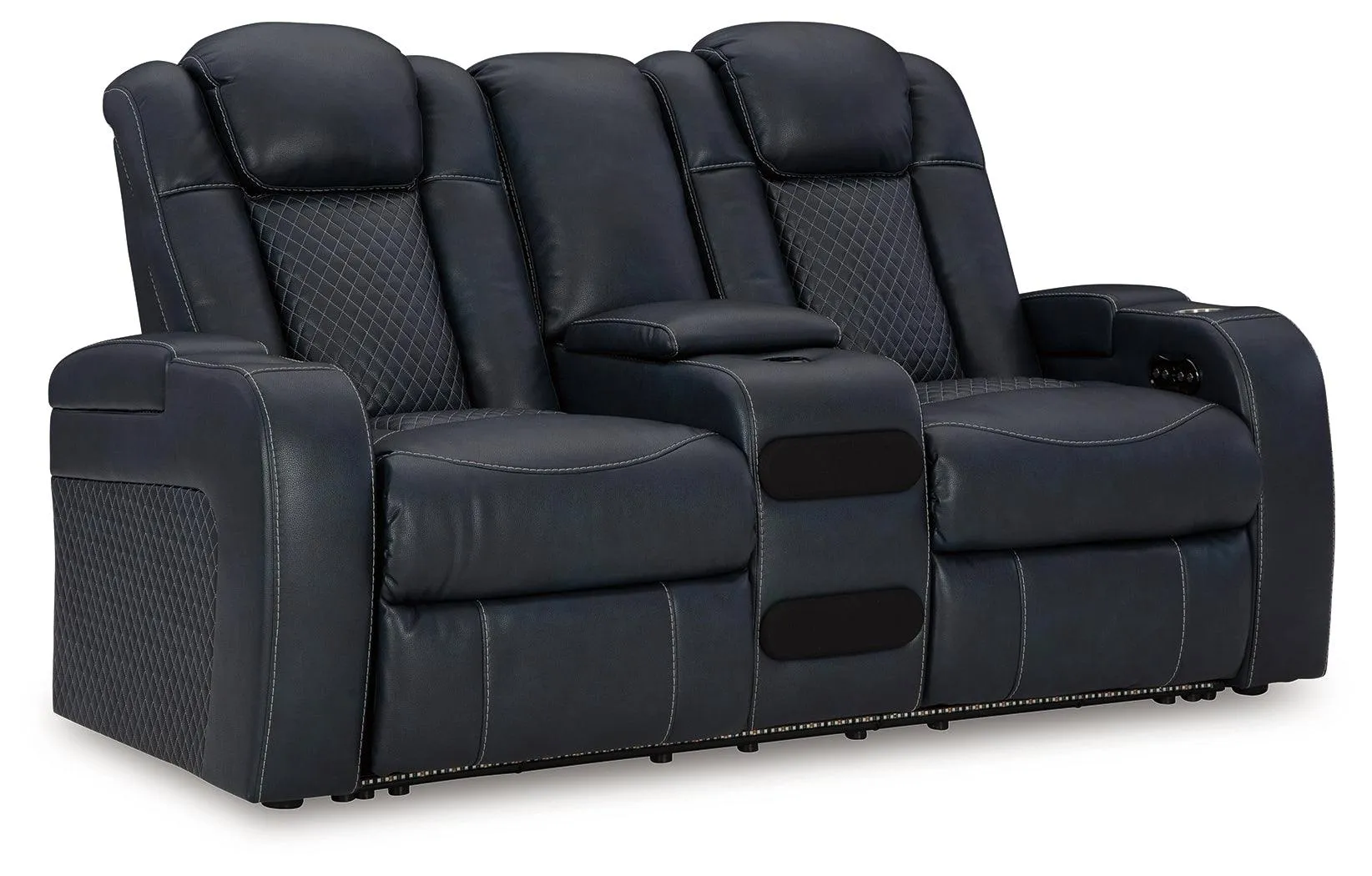 Fyne-Dyme Sapphire  Dual Power Reclining Loveseat with Console - Image 2
