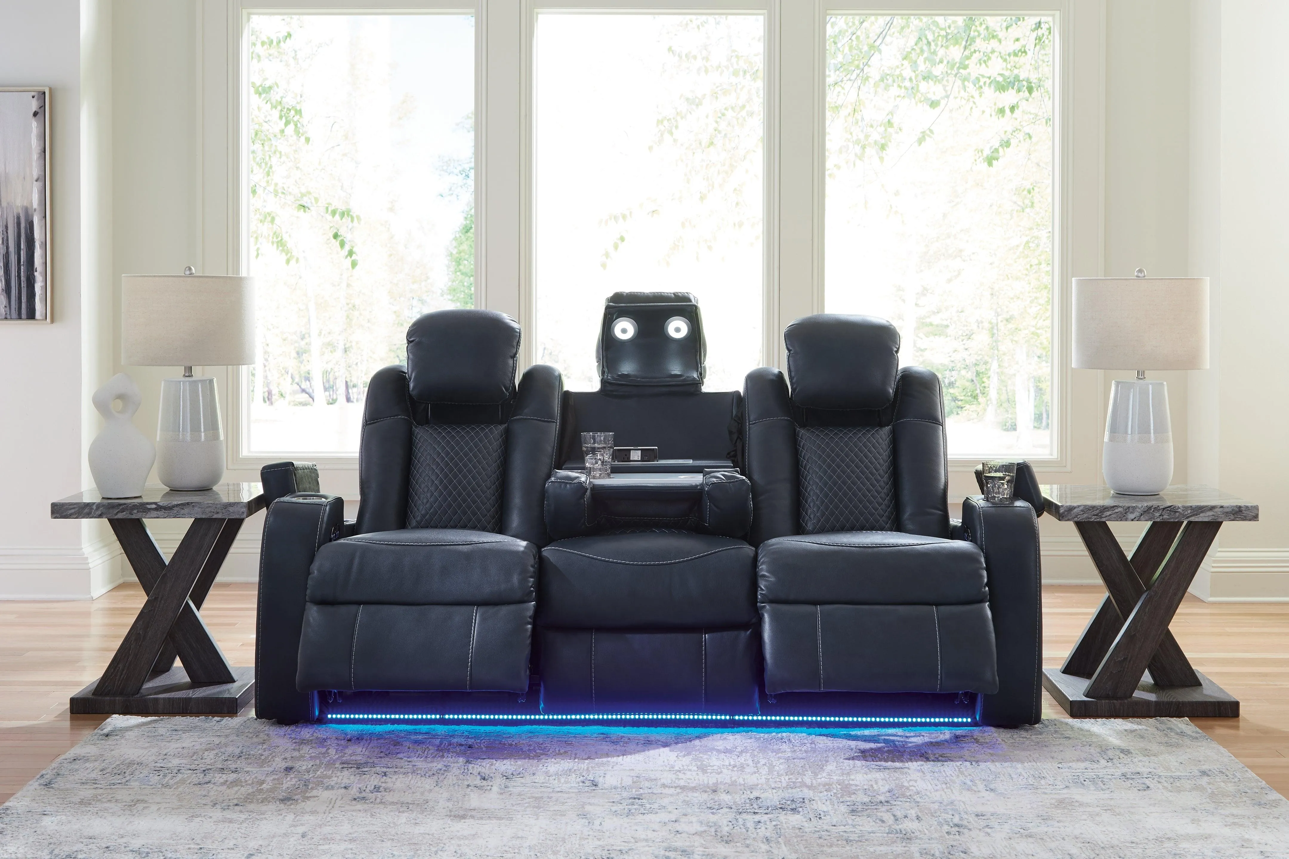 Fyne-Dyme Sapphire Dual Power Reclining Sofa - Image 7