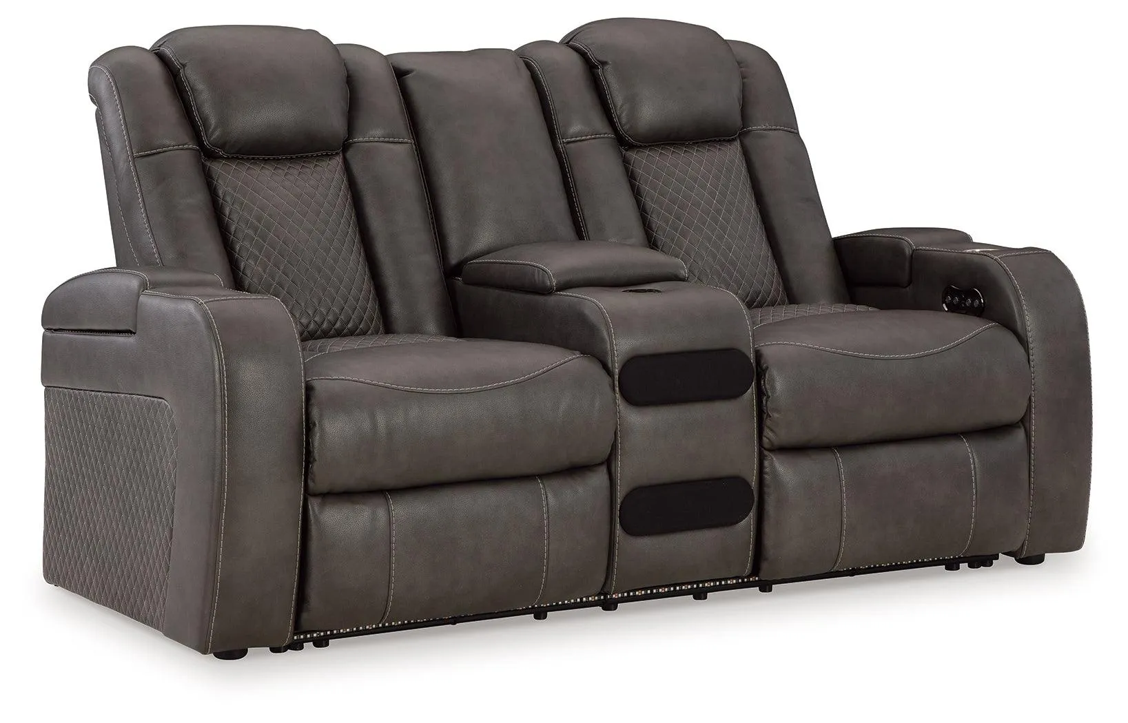 Fyne-Dyme Shadow Dual Power Reclining Loveseat with Audio Console - Image 2