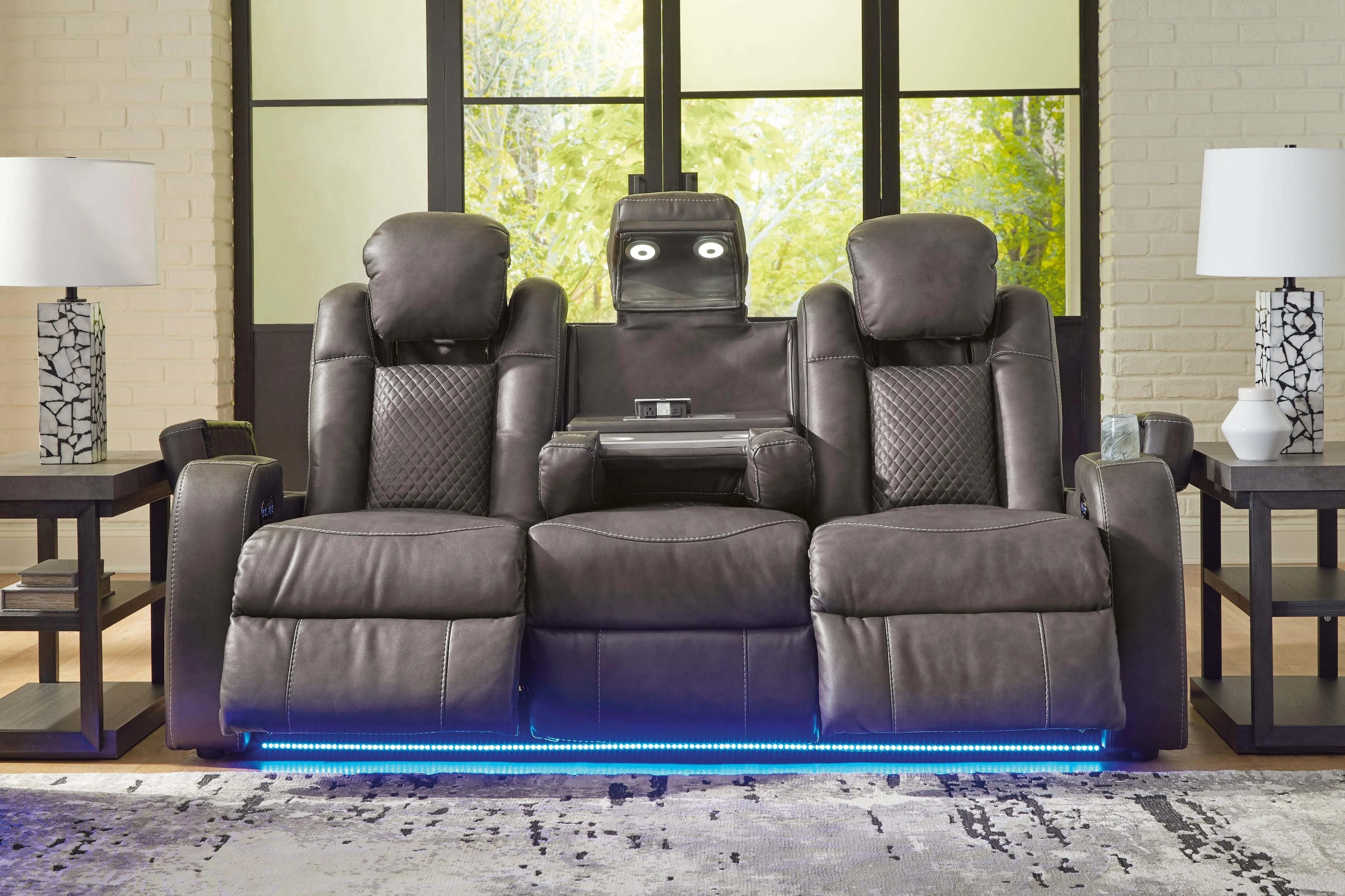 Fyne-Dyme Shadow Dual Power Reclining Sofa - Image 7