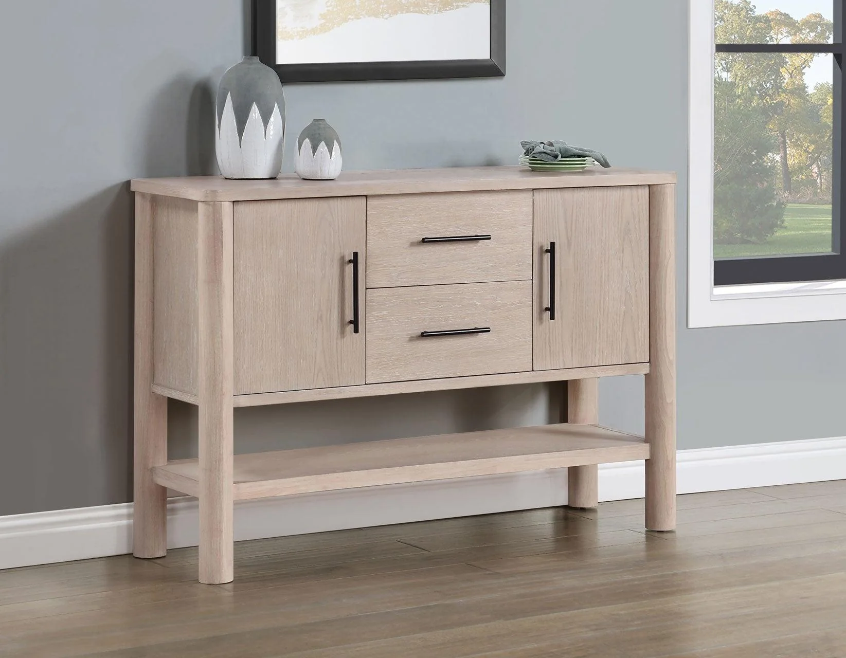 Gabby Beige 4-Drawers Console
