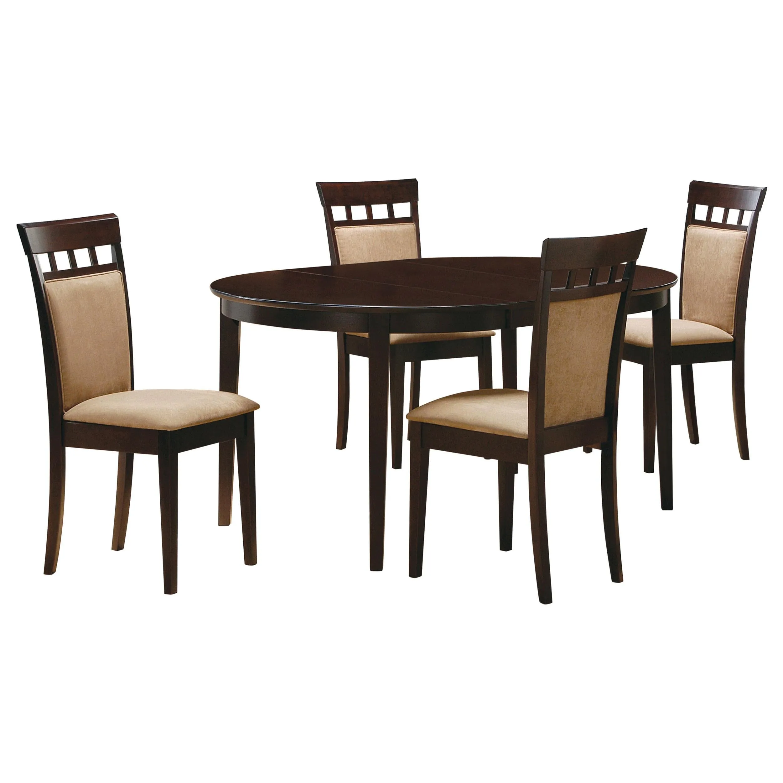 Gabriel Cappuccino 5-Piece Extension Leaf Dining Table Set - Image 2