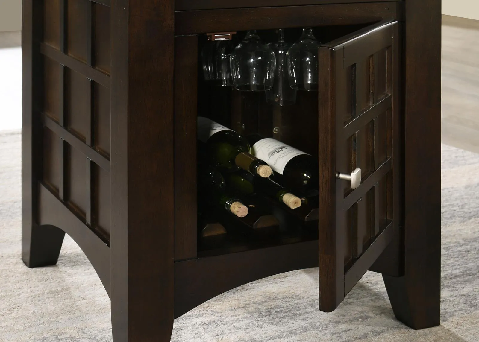 Gabriel Cappuccino 5-Piece Square Counter Height Dining Set - Image 6