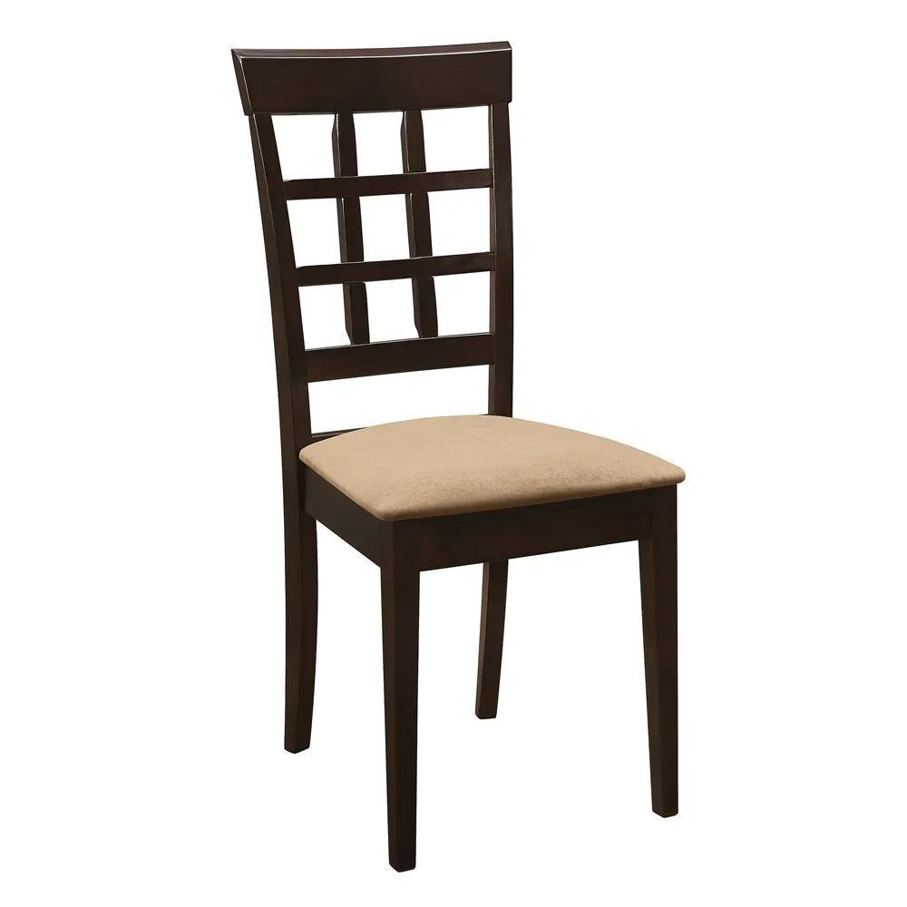 Gabriel Cappuccino/Tan Lattice Back Side Chairs, Set of 2 - Image 2
