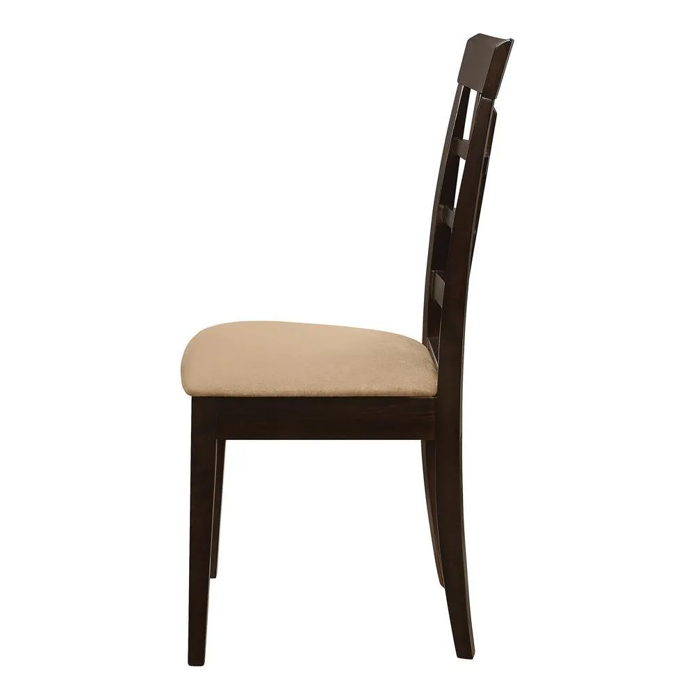 Gabriel Cappuccino/Tan Lattice Back Side Chairs, Set of 2 - Image 4