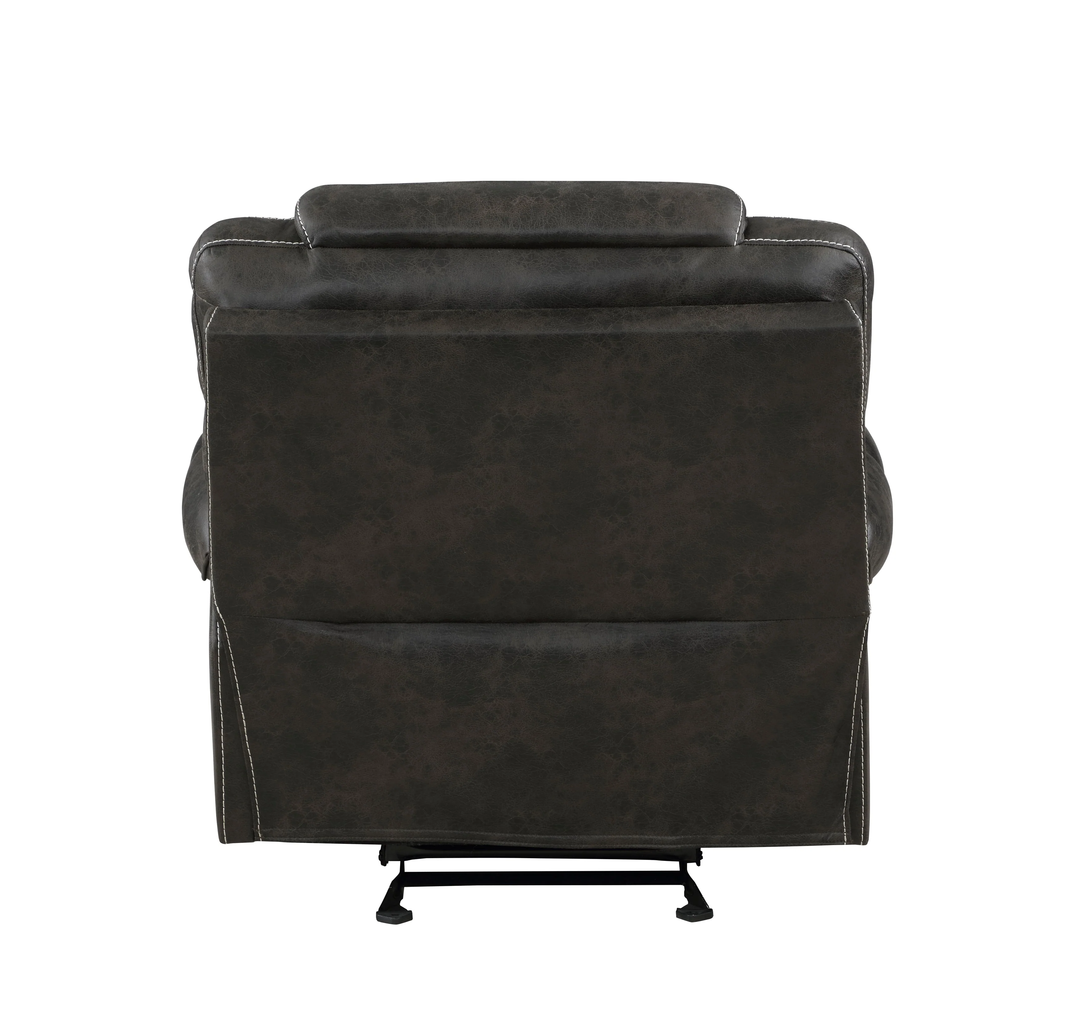 Gainesville Chocolate Microfiber Double Reclining Living Room Set - Image 15