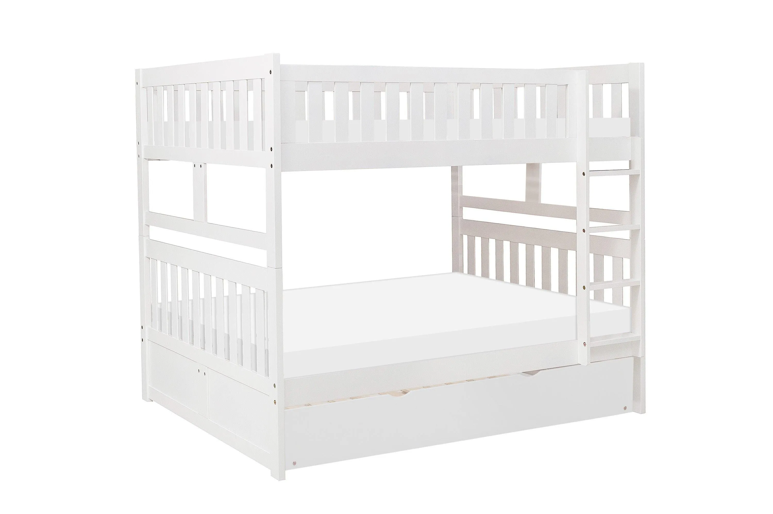 Galen White Full/Full Bunk Bed with Twin Trundle - Image 4