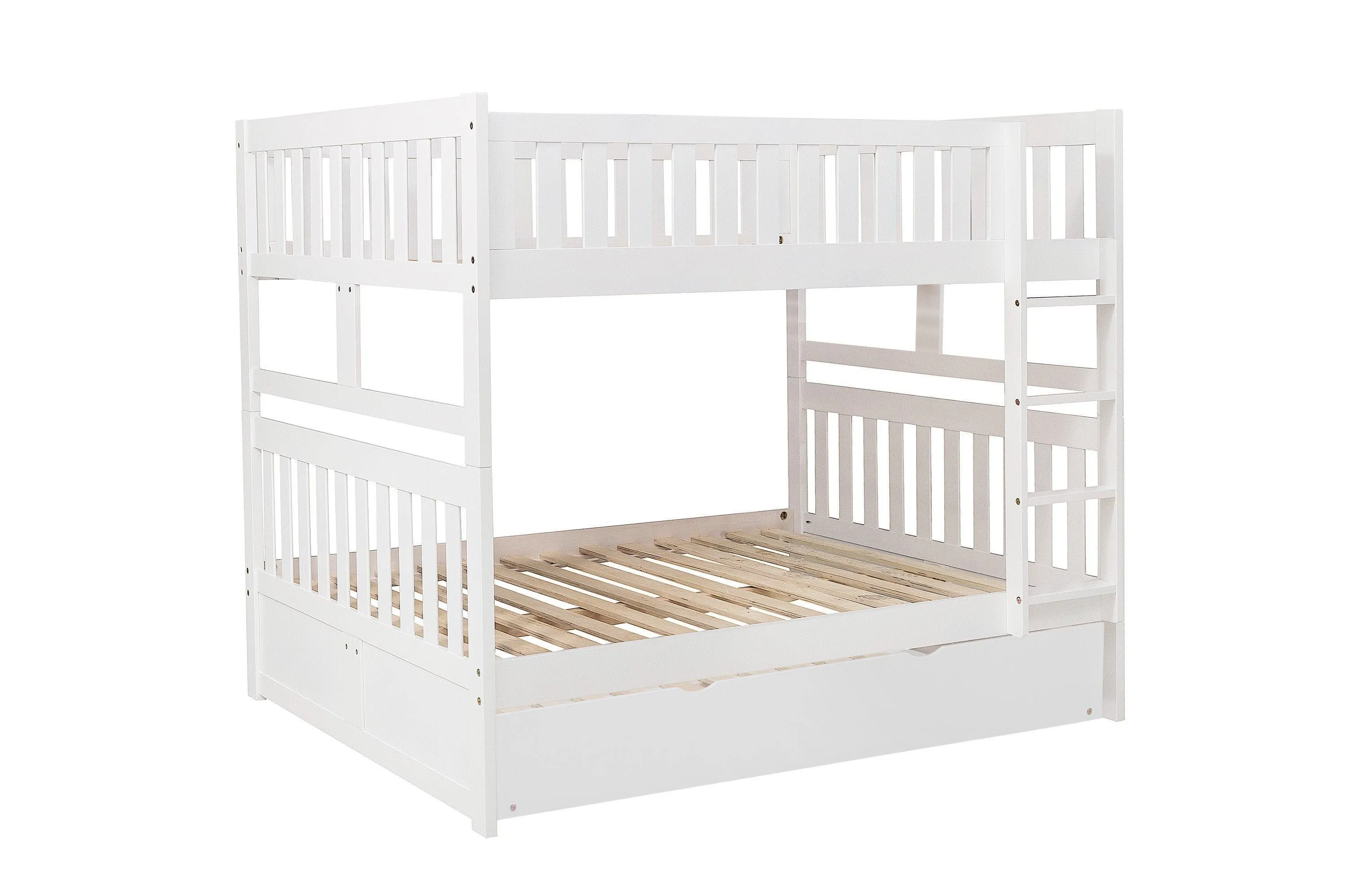 Galen White Full/Full Bunk Bed with Twin Trundle - Image 5