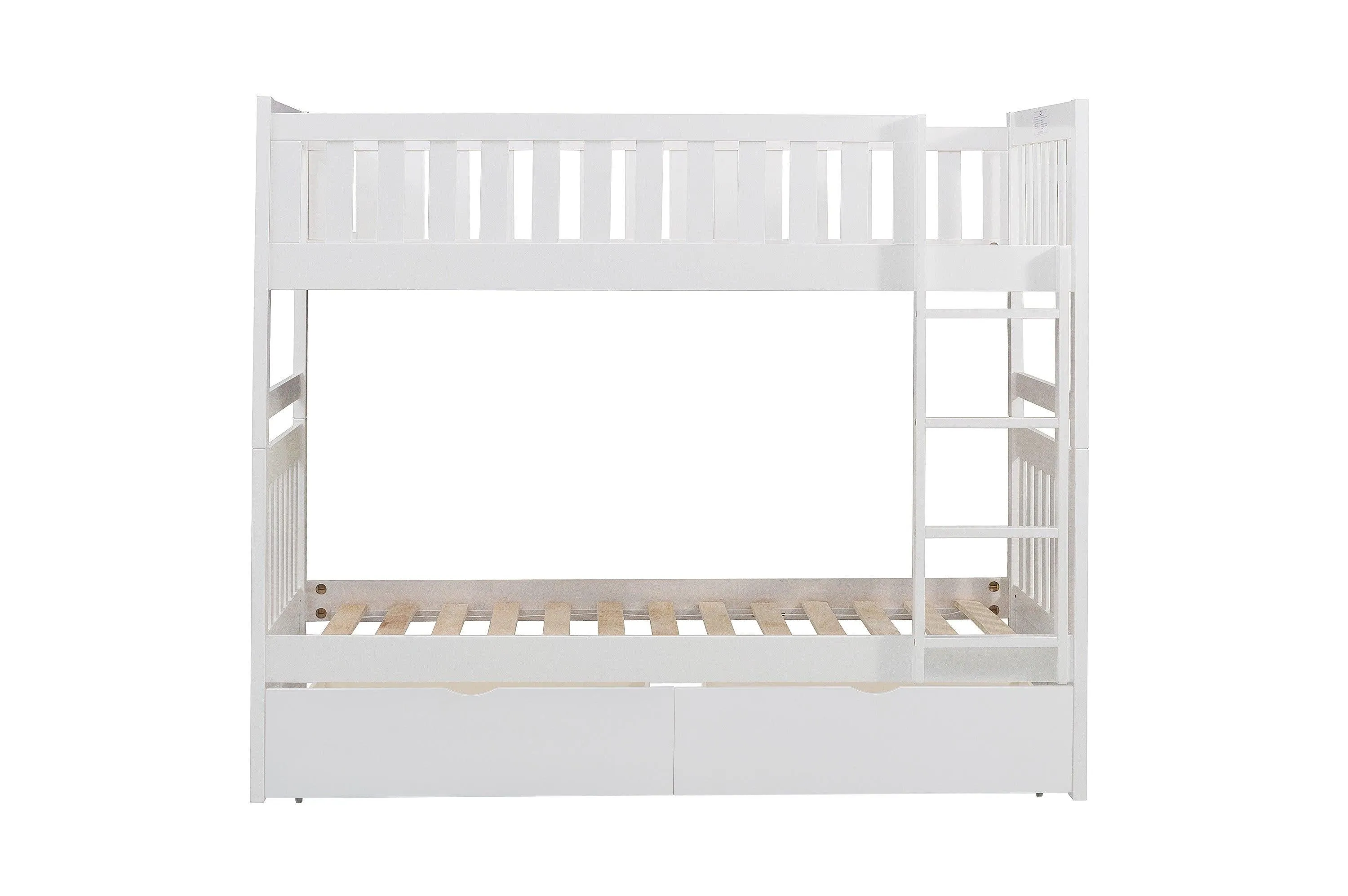 Galen White Twin/Twin Bunk Bed with Storage Boxes - Image 5