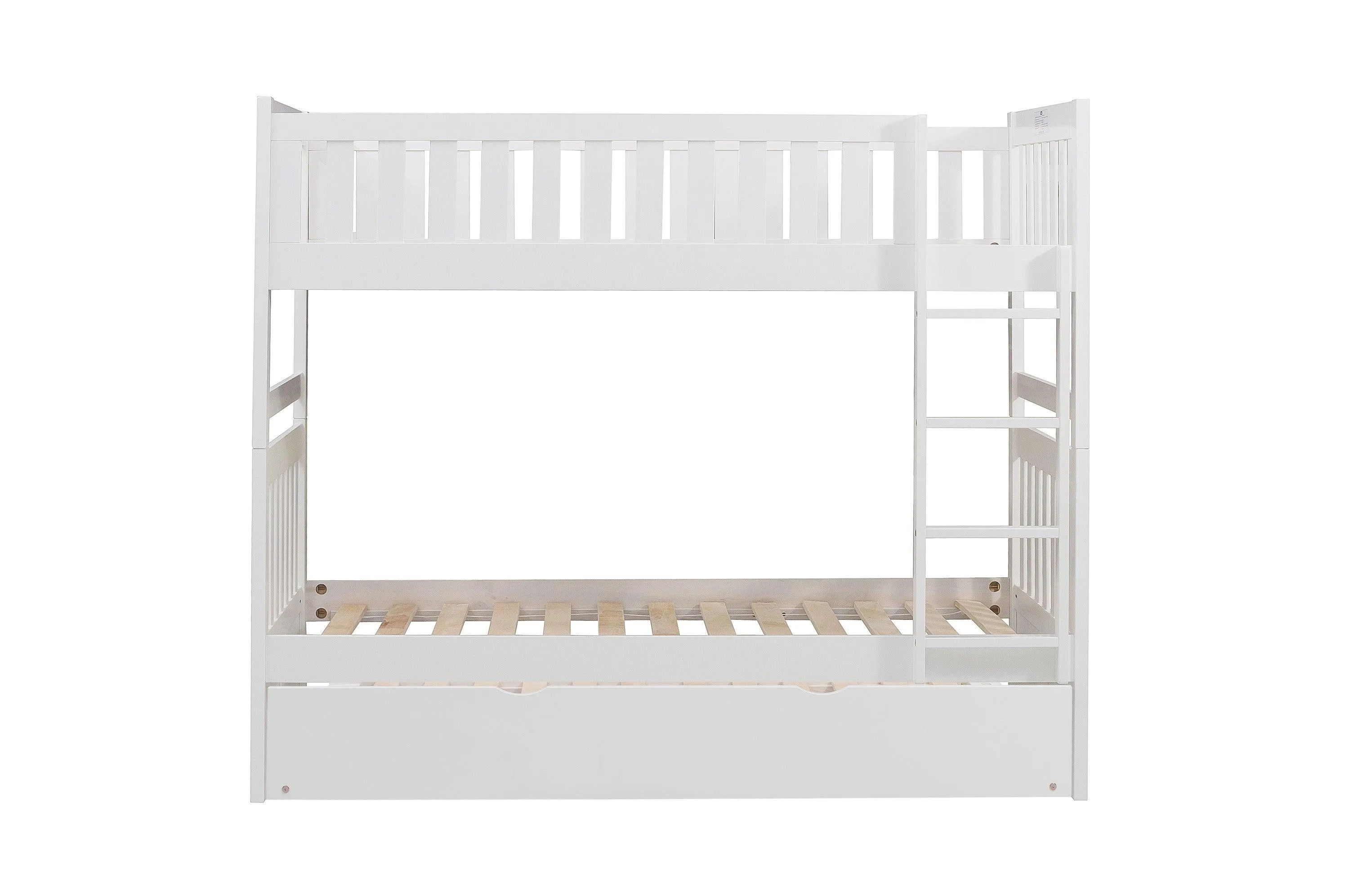 Galen White Twin/Twin Bunk Bed with Twin Trundle - Image 3