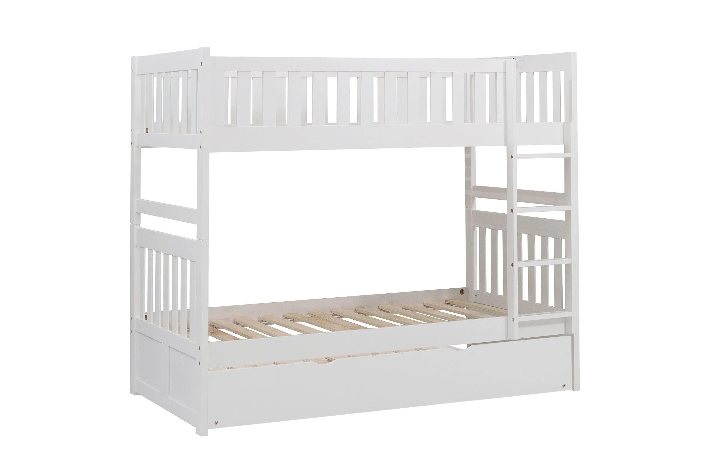 Galen White Twin/Twin Bunk Bed with Twin Trundle - Image 4
