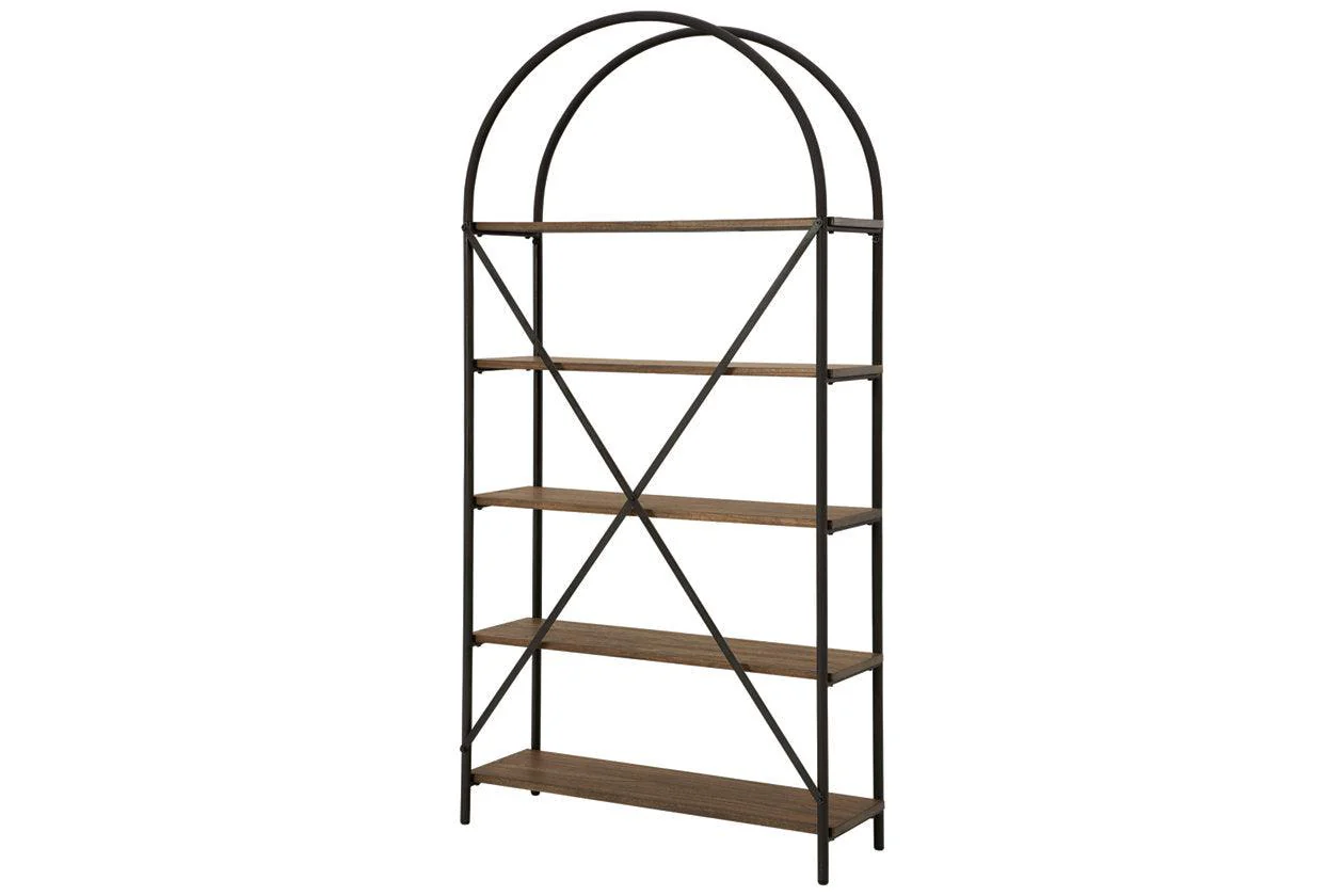 Galtbury Brown/Black Bookcase - Image 3
