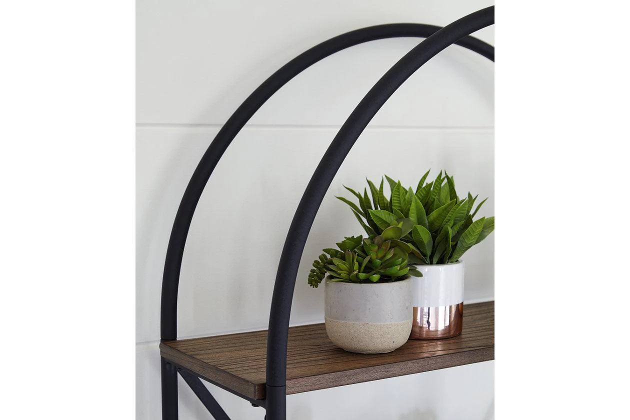 Galtbury Brown/Black Bookcase - Image 4