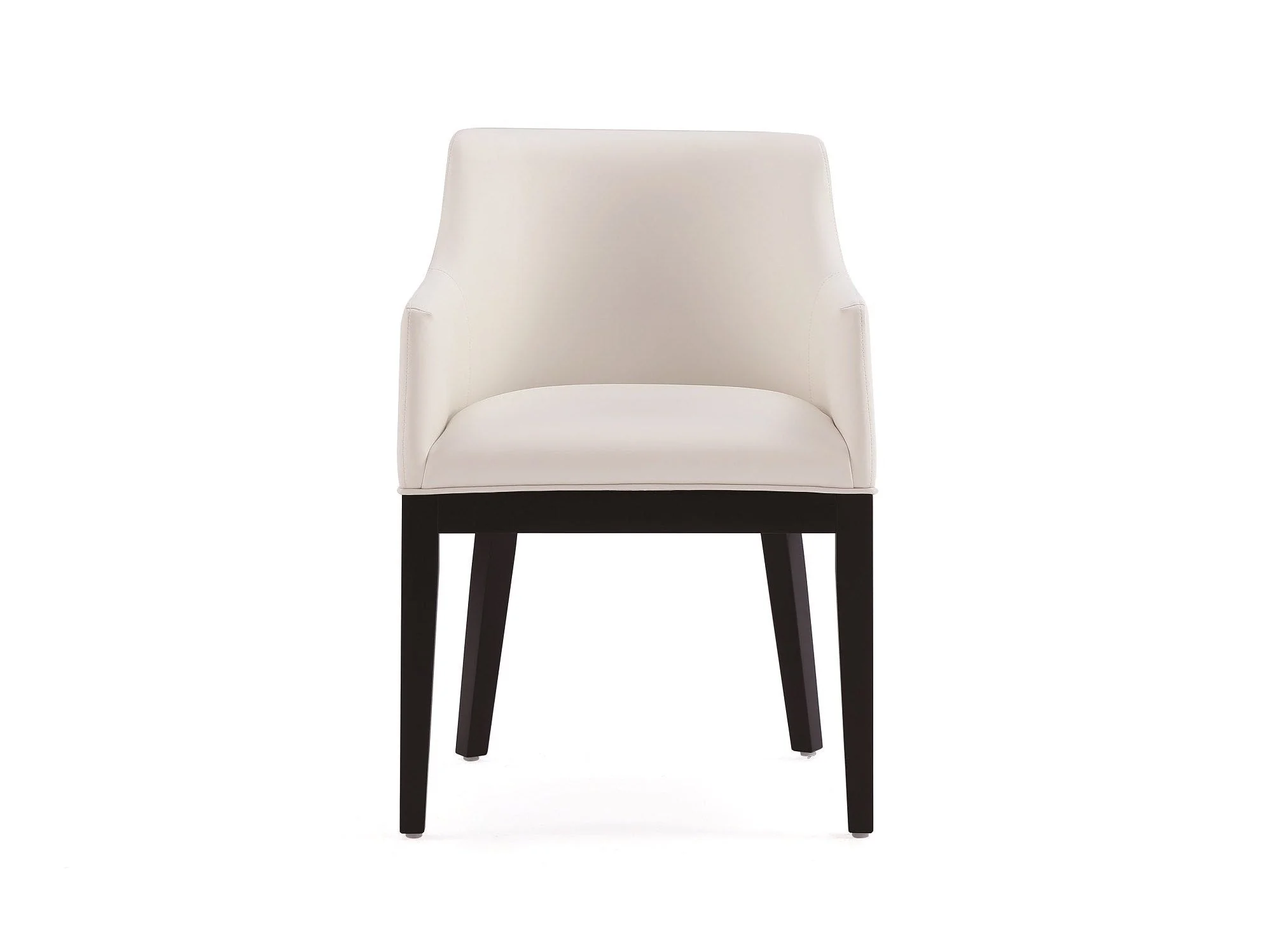 Gansevoort Faux Leather Dining Armchair in Cream