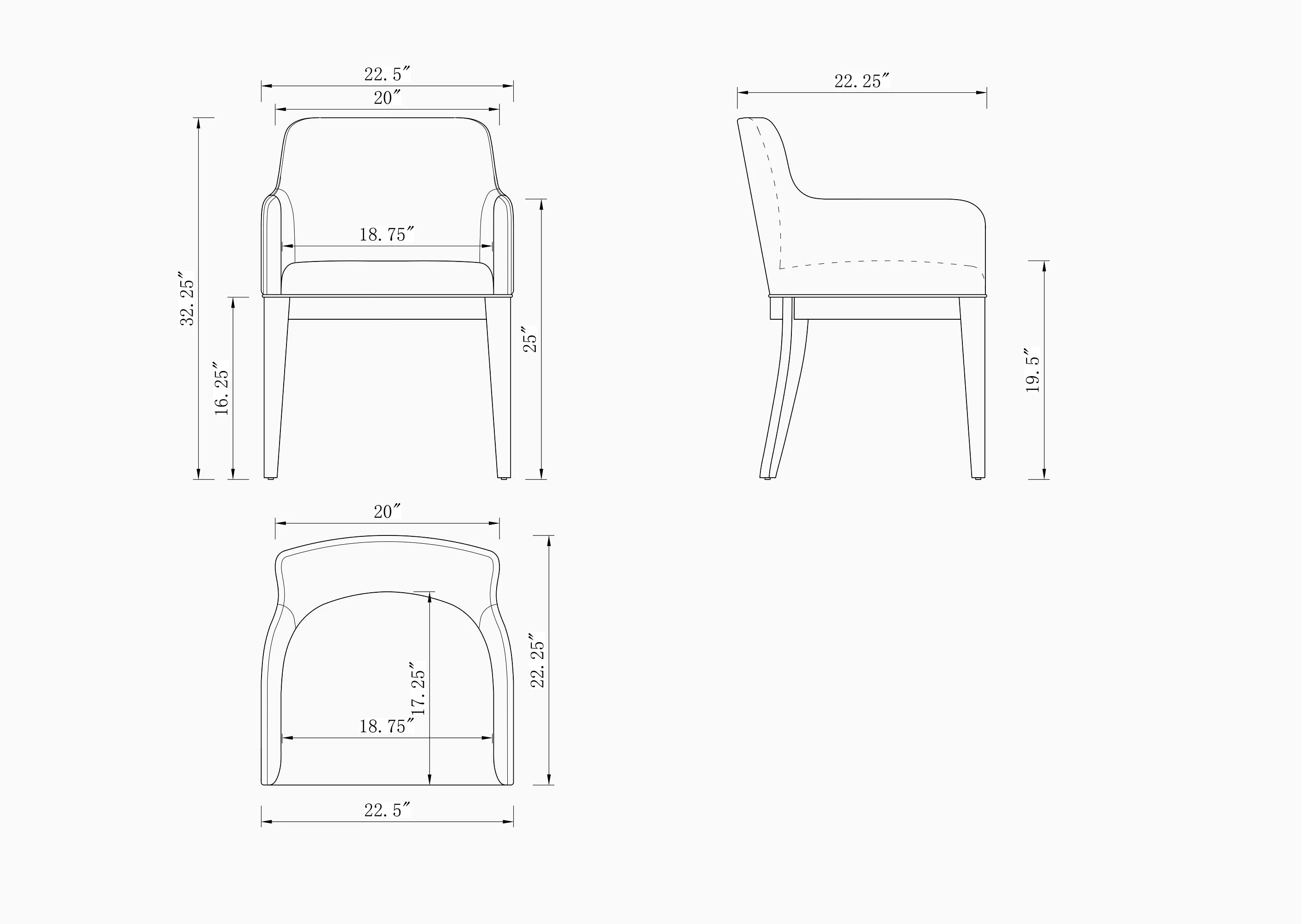 Gansevoort Faux Leather Dining Armchair in Cream - Image 3