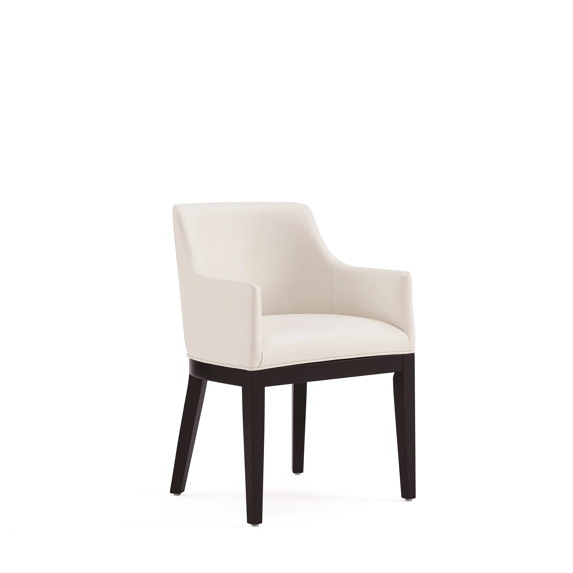Gansevoort Faux Leather Dining Armchair in Cream - Image 4
