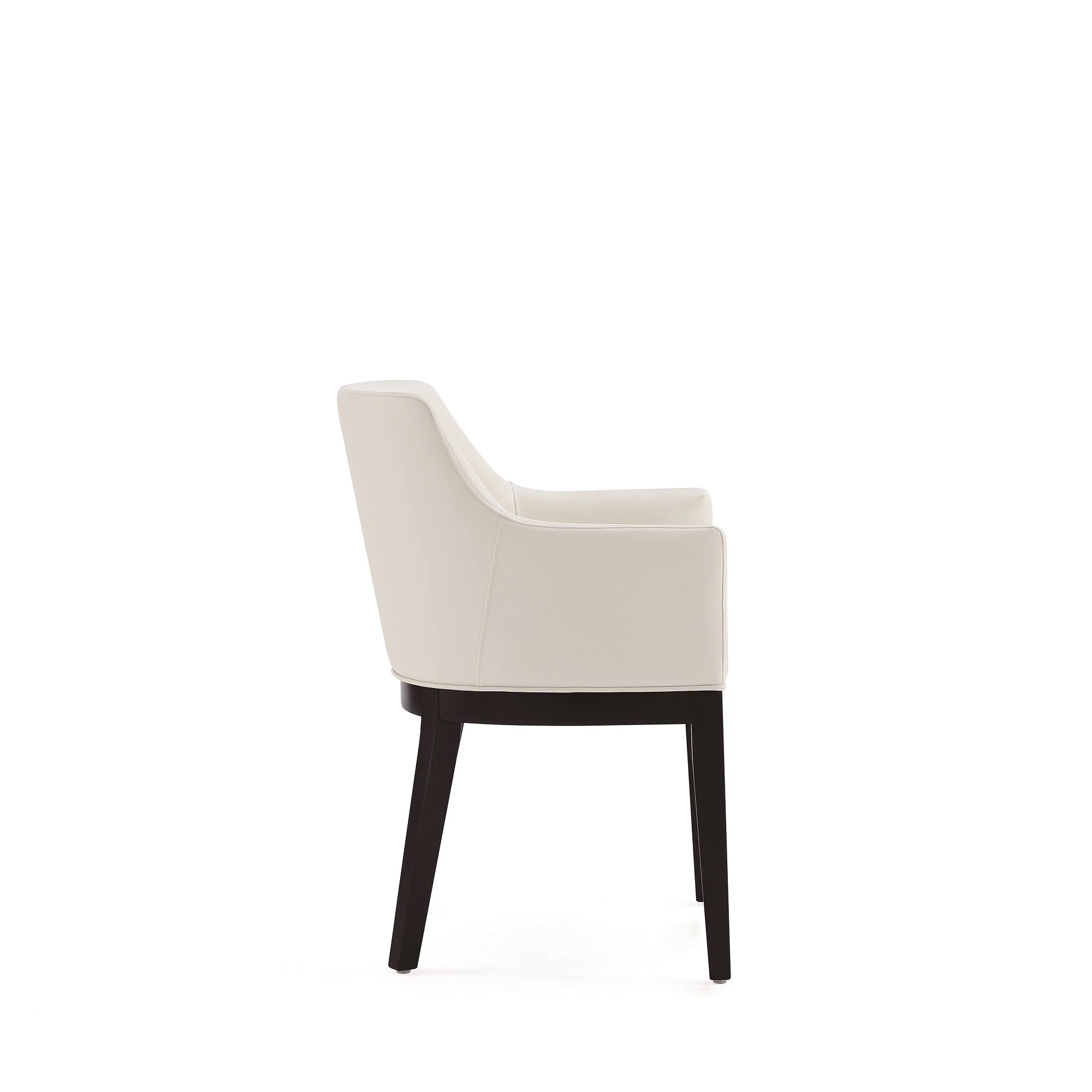 Gansevoort Faux Leather Dining Armchair in Cream - Image 5