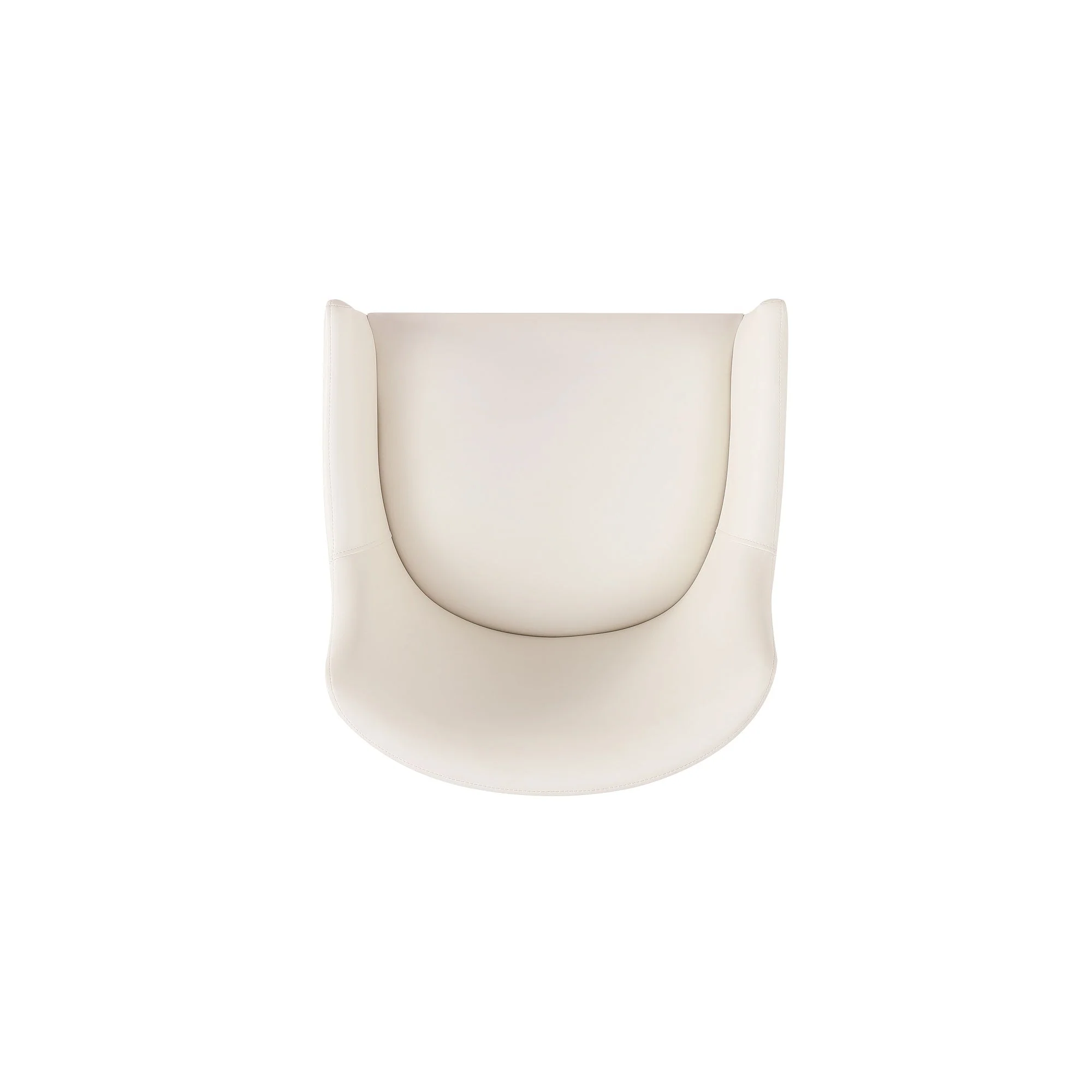 Gansevoort Faux Leather Dining Armchair in Cream - Image 8