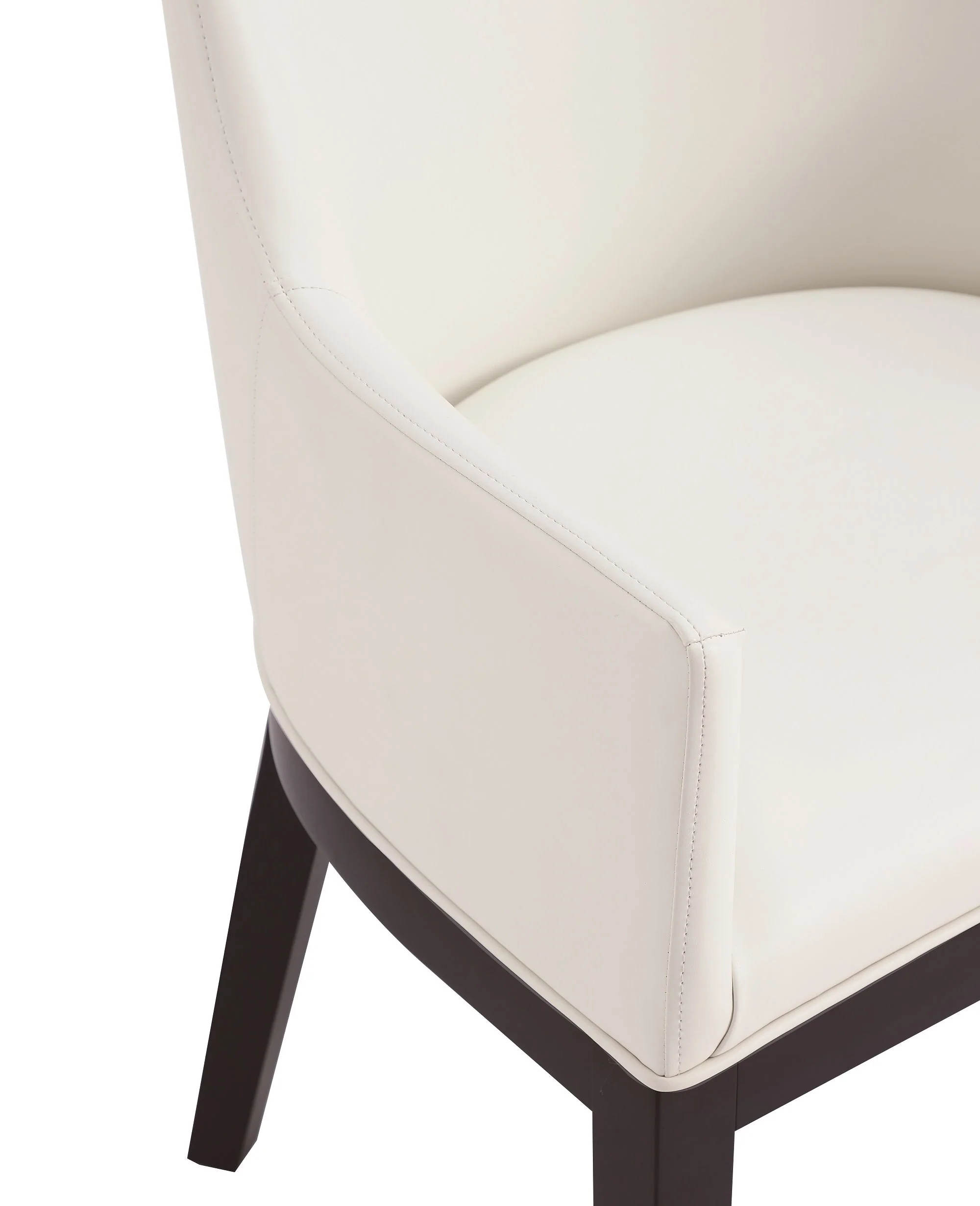 Gansevoort Faux Leather Dining Armchair in Cream (set of 2) - Image 10