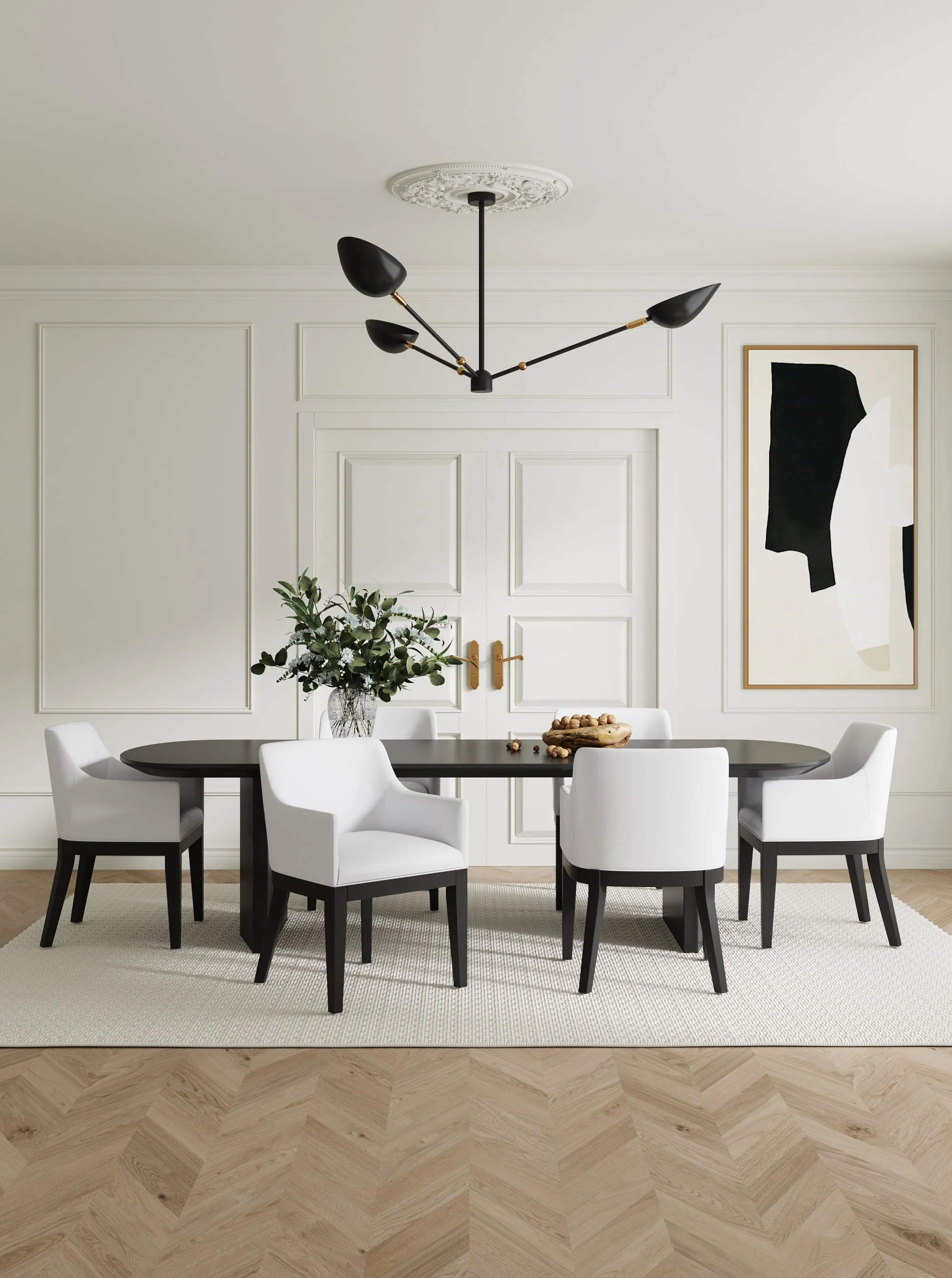 Gansevoort Faux Leather Dining Armchair in Cream (set of 2) - Image 2