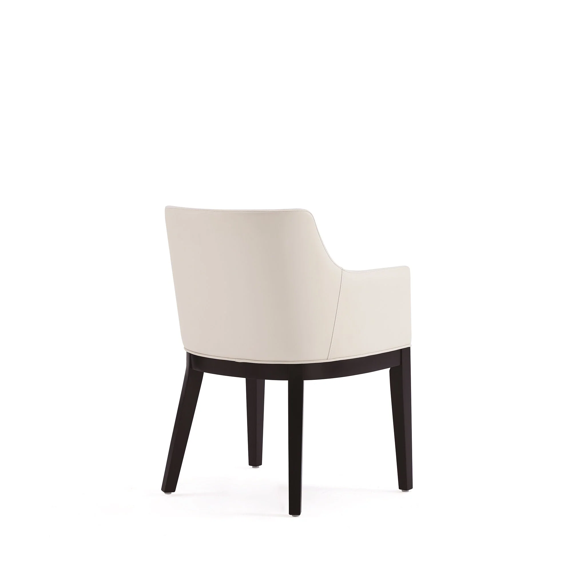 Gansevoort Faux Leather Dining Armchair in Cream (set of 2) - Image 6