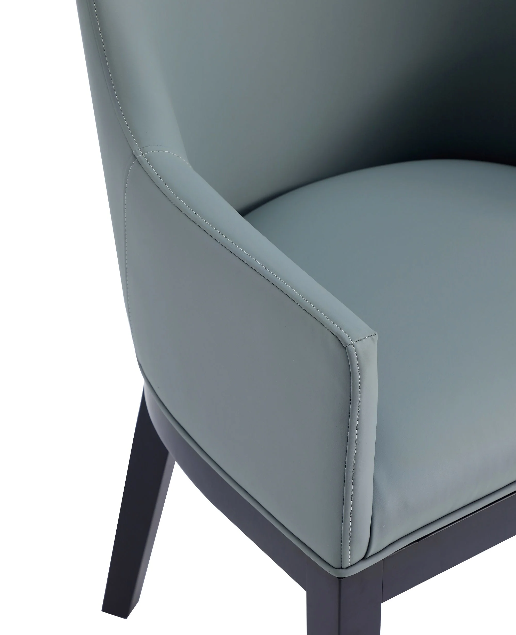 Gansevoort Faux Leather Dining Armchair in Pewter (Set of 2) - Image 10