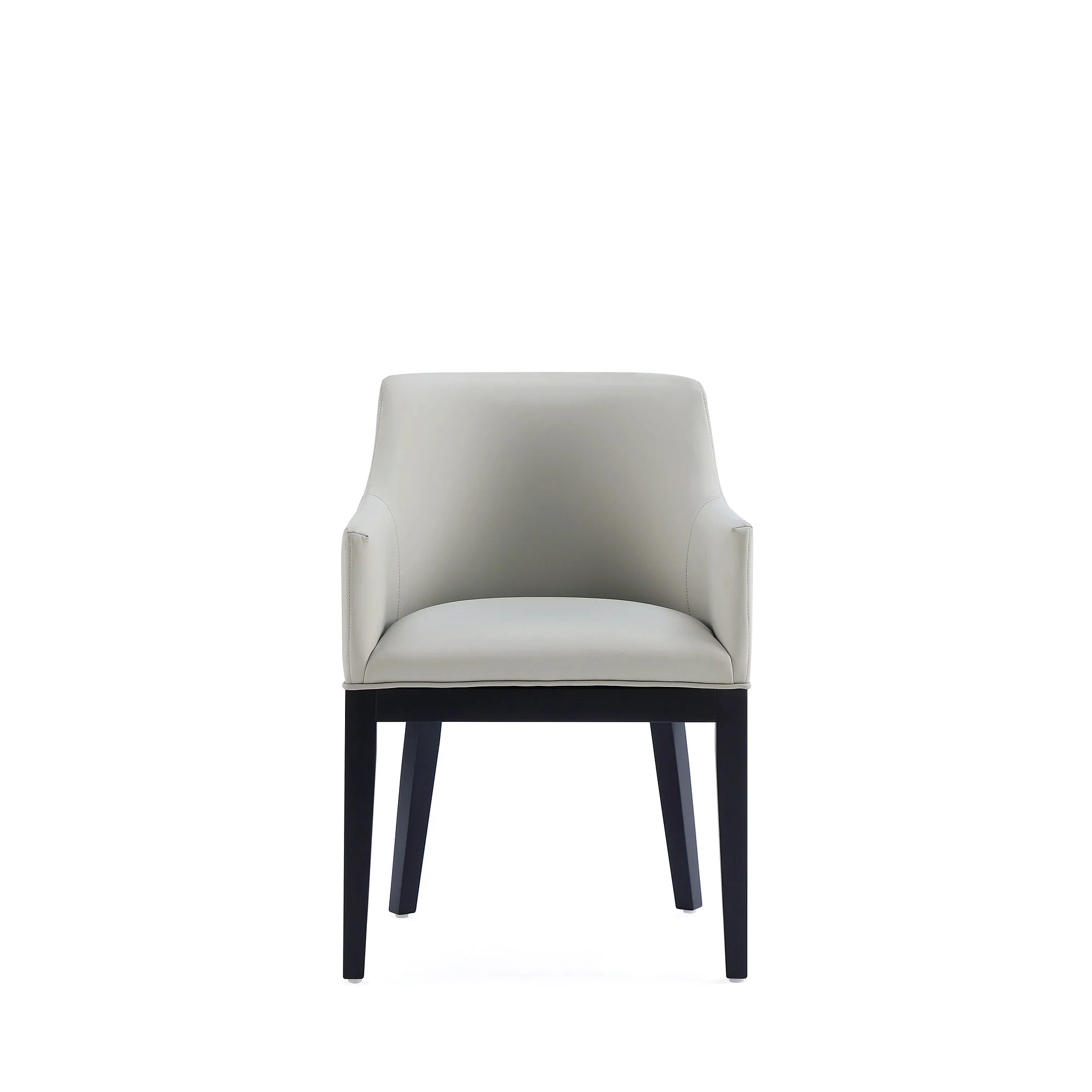 Gansevoort Faux Leather Dining Armchair in Stone Grey - Image 4