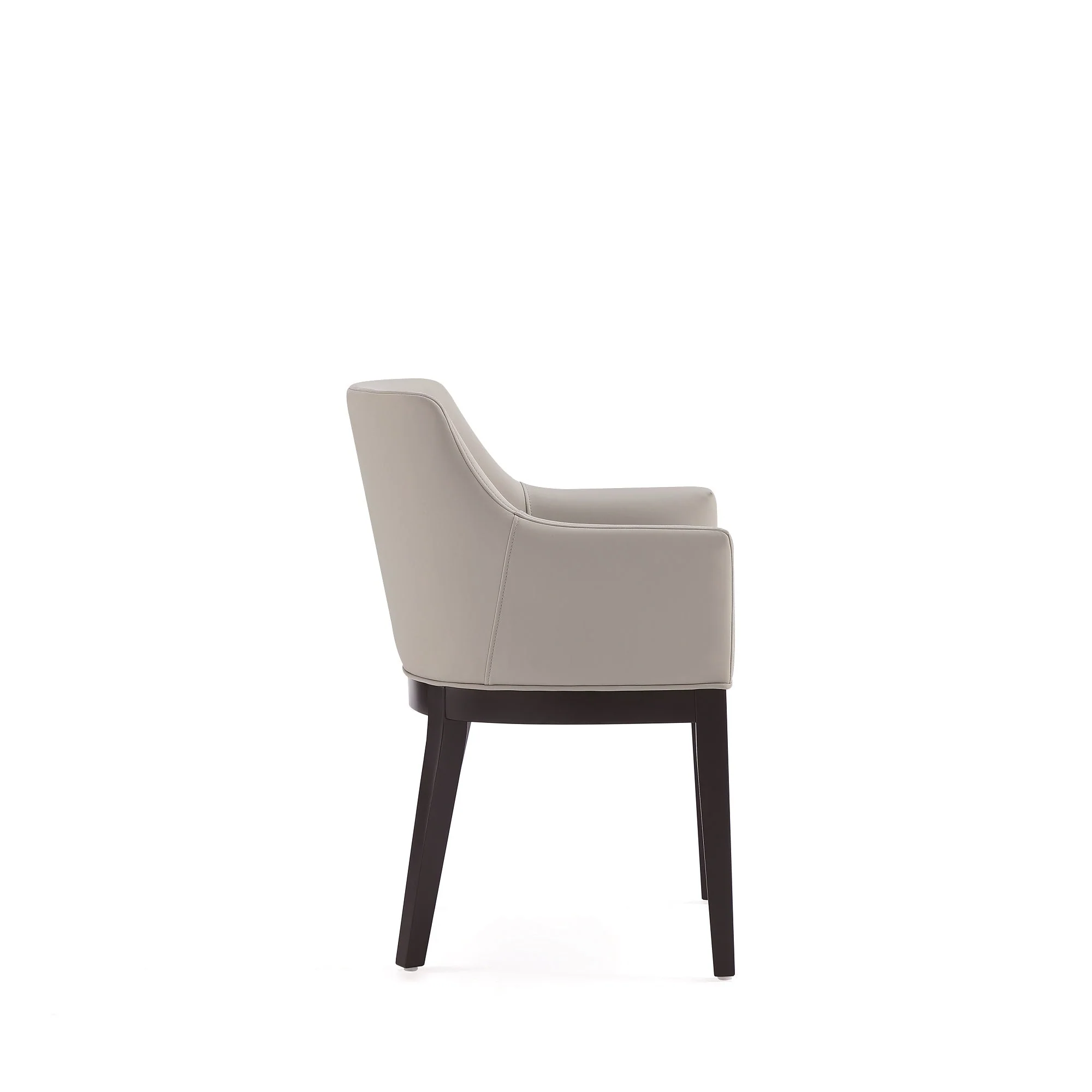 Gansevoort Faux Leather Dining Armchair in Stone Grey - Image 5