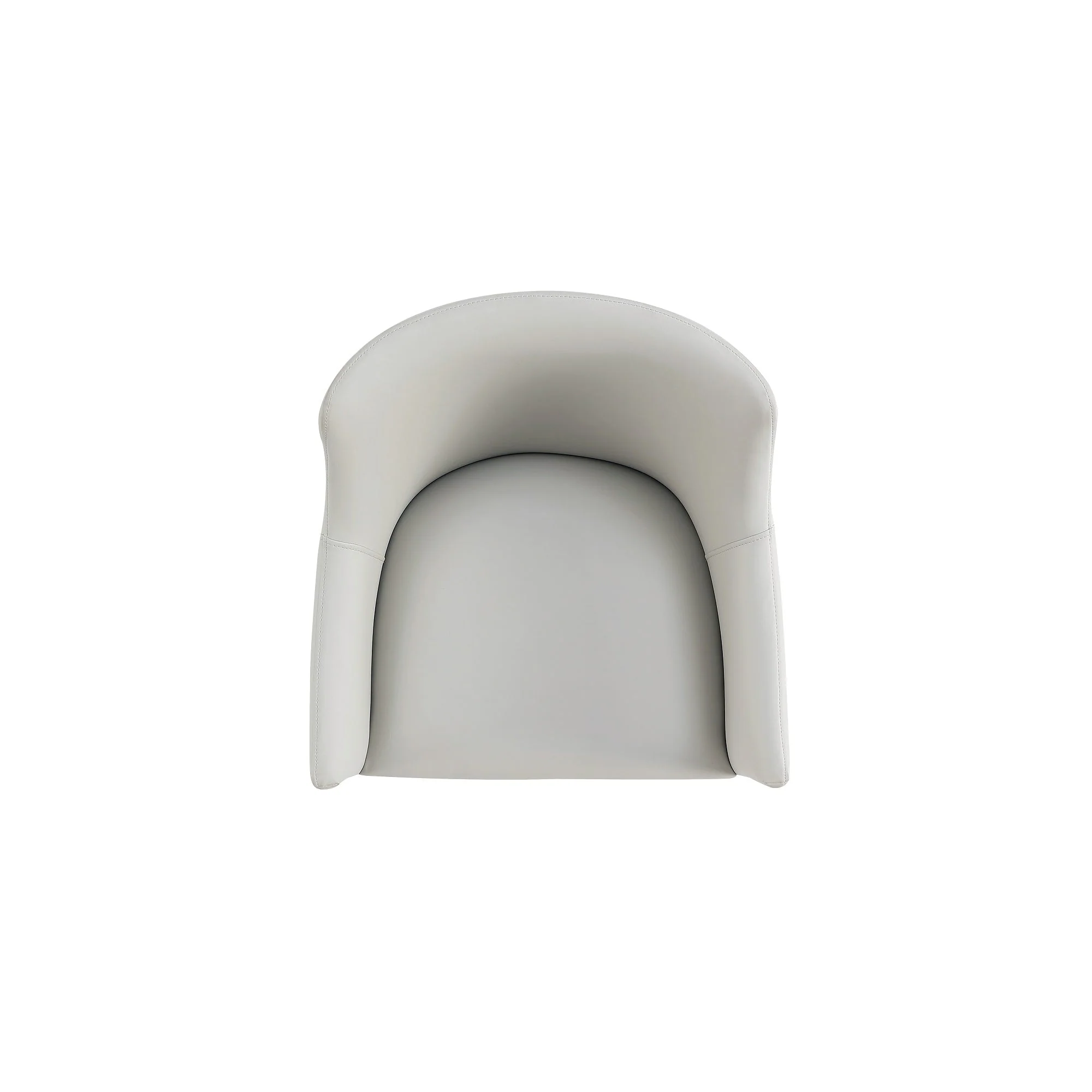 Gansevoort Faux Leather Dining Armchair in Stone Grey - Image 8
