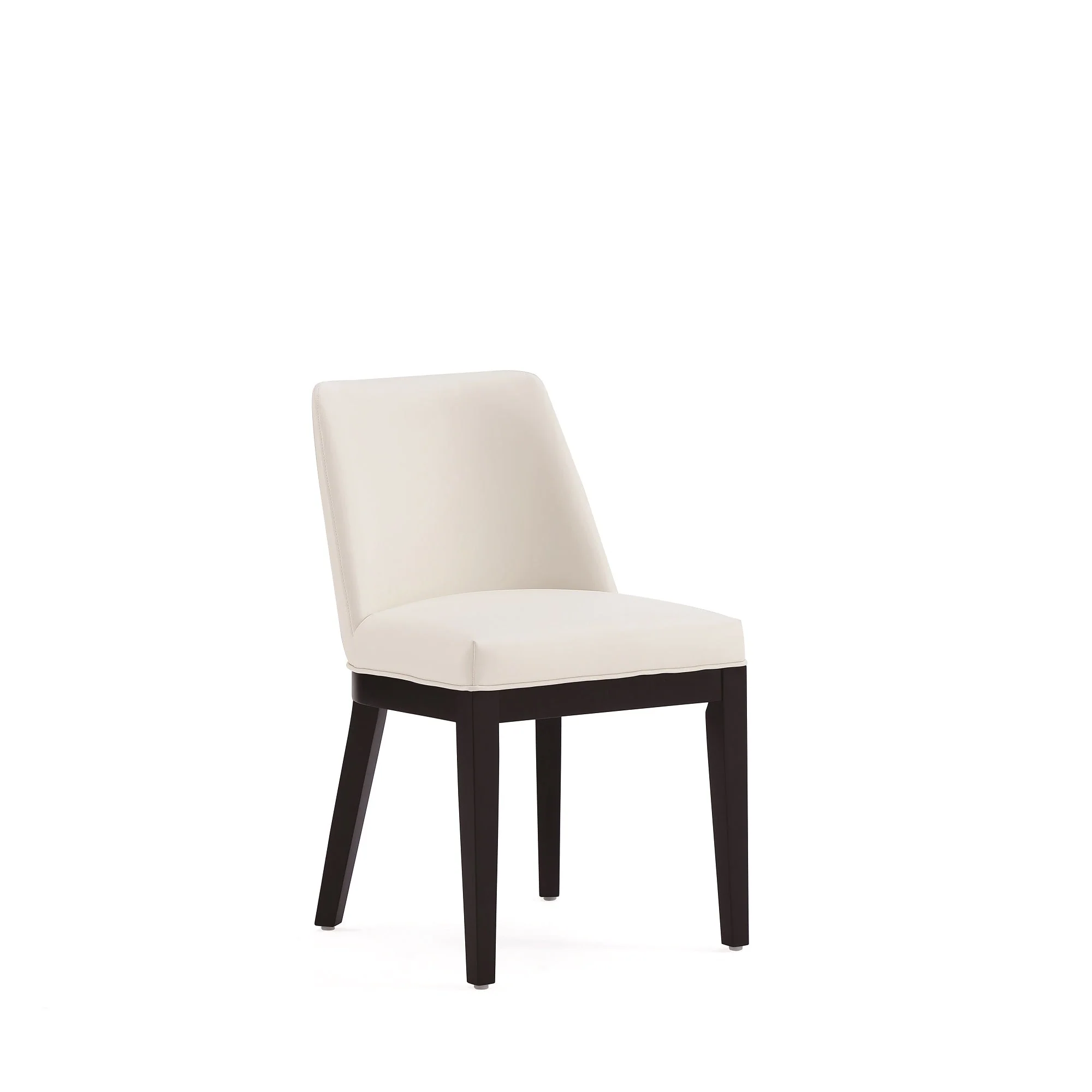 Gansevoort Faux Leather Dining Chair in Cream (set of 2) - Image 4