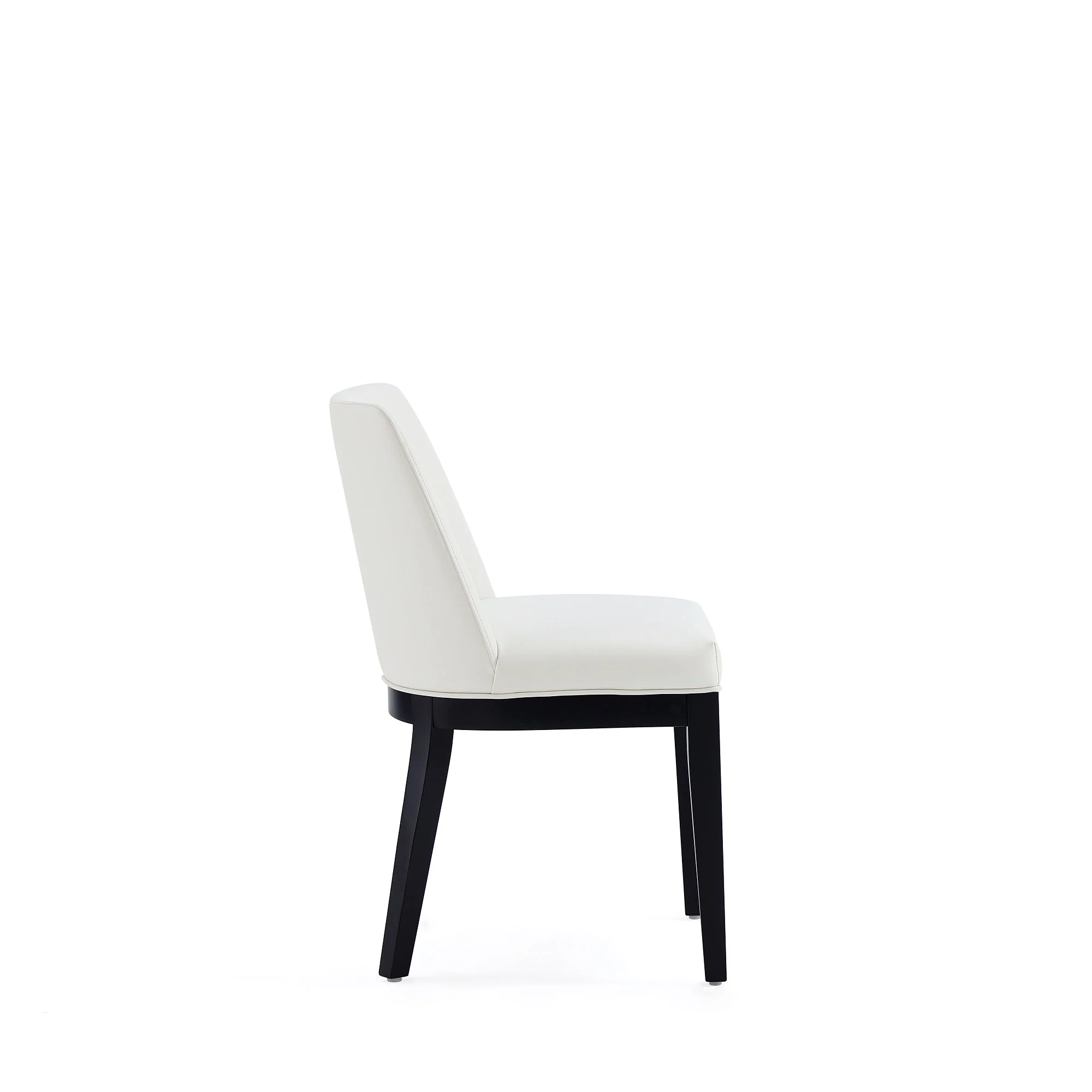 Gansevoort Faux Leather Dining Chair in Cream (set of 2) - Image 5