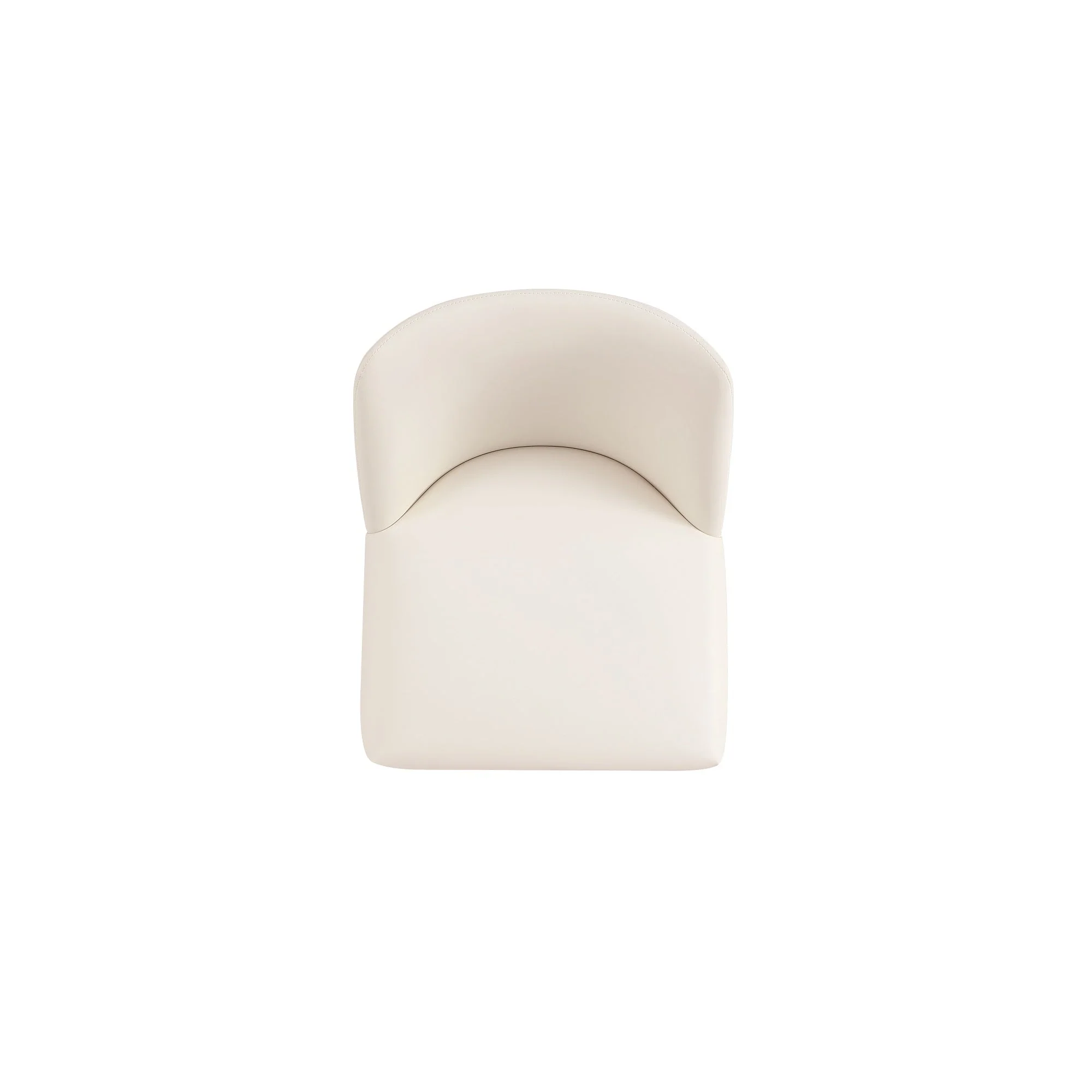 Gansevoort Faux Leather Dining Chair in Cream (set of 2) - Image 8