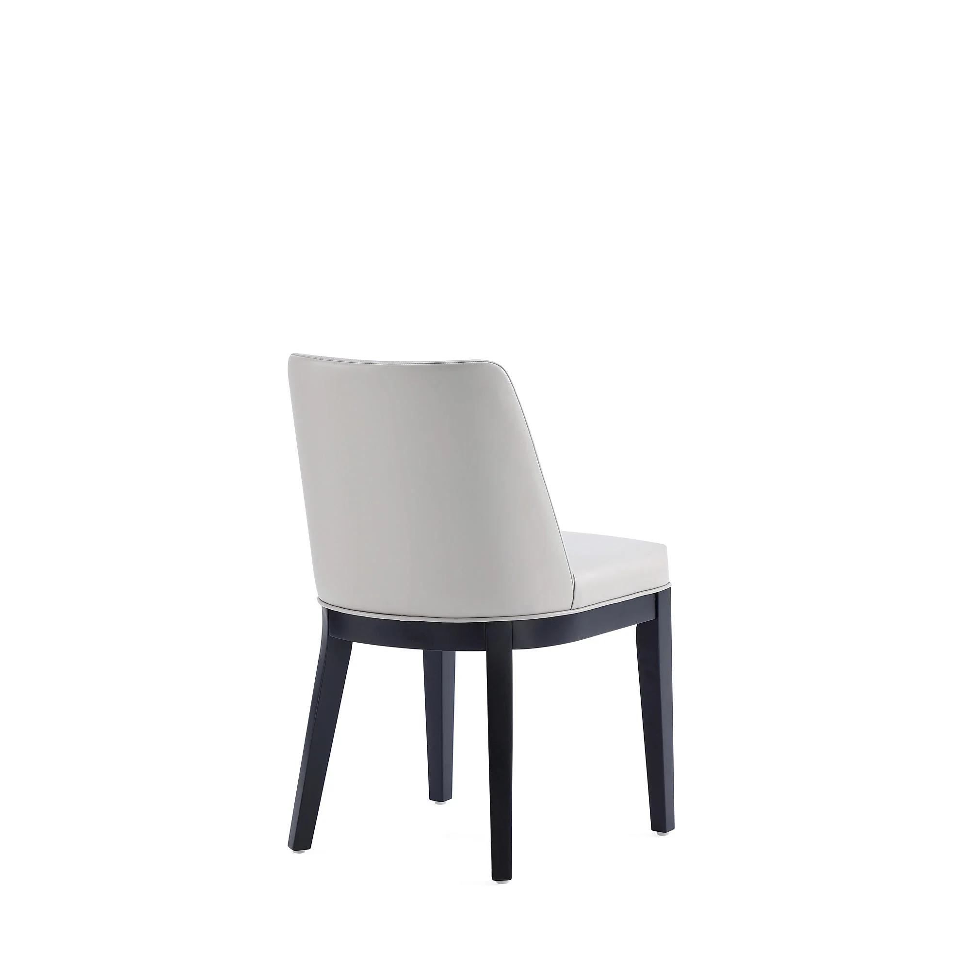 Gansevoort Faux Leather Dining Chair in Light Grey (set of 2) - Image 6