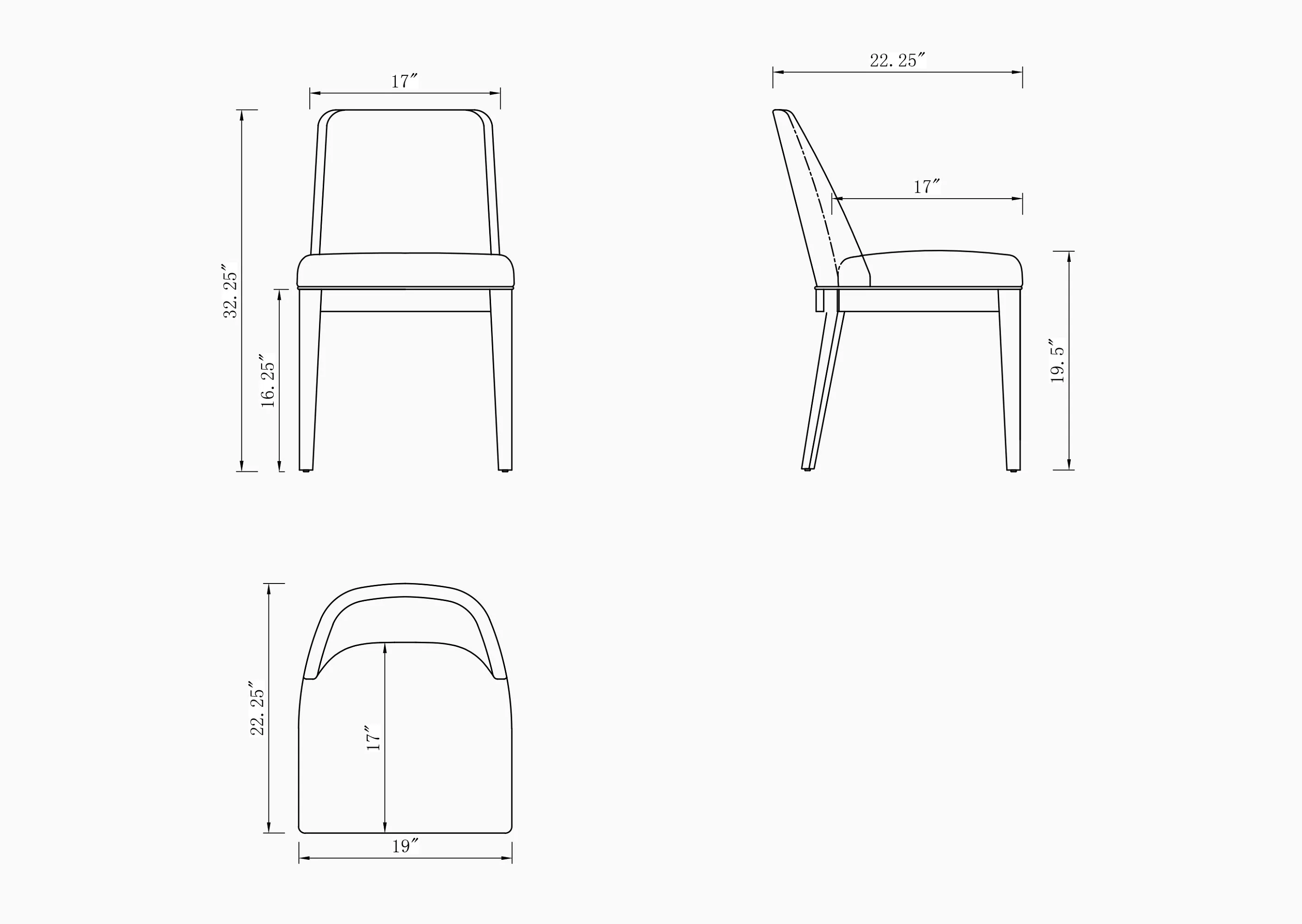 Gansevoort Faux Leather Dining Chair in Pewter (set of 2) - Image 3