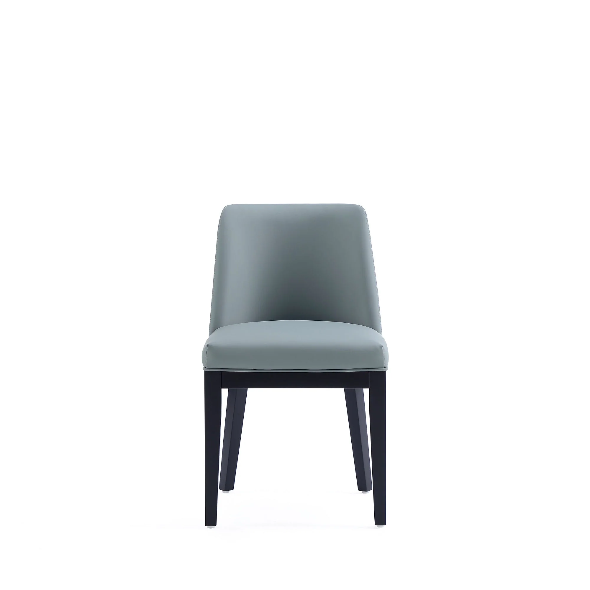 Gansevoort Faux Leather Dining Chair in Pewter (set of 2) - Image 4