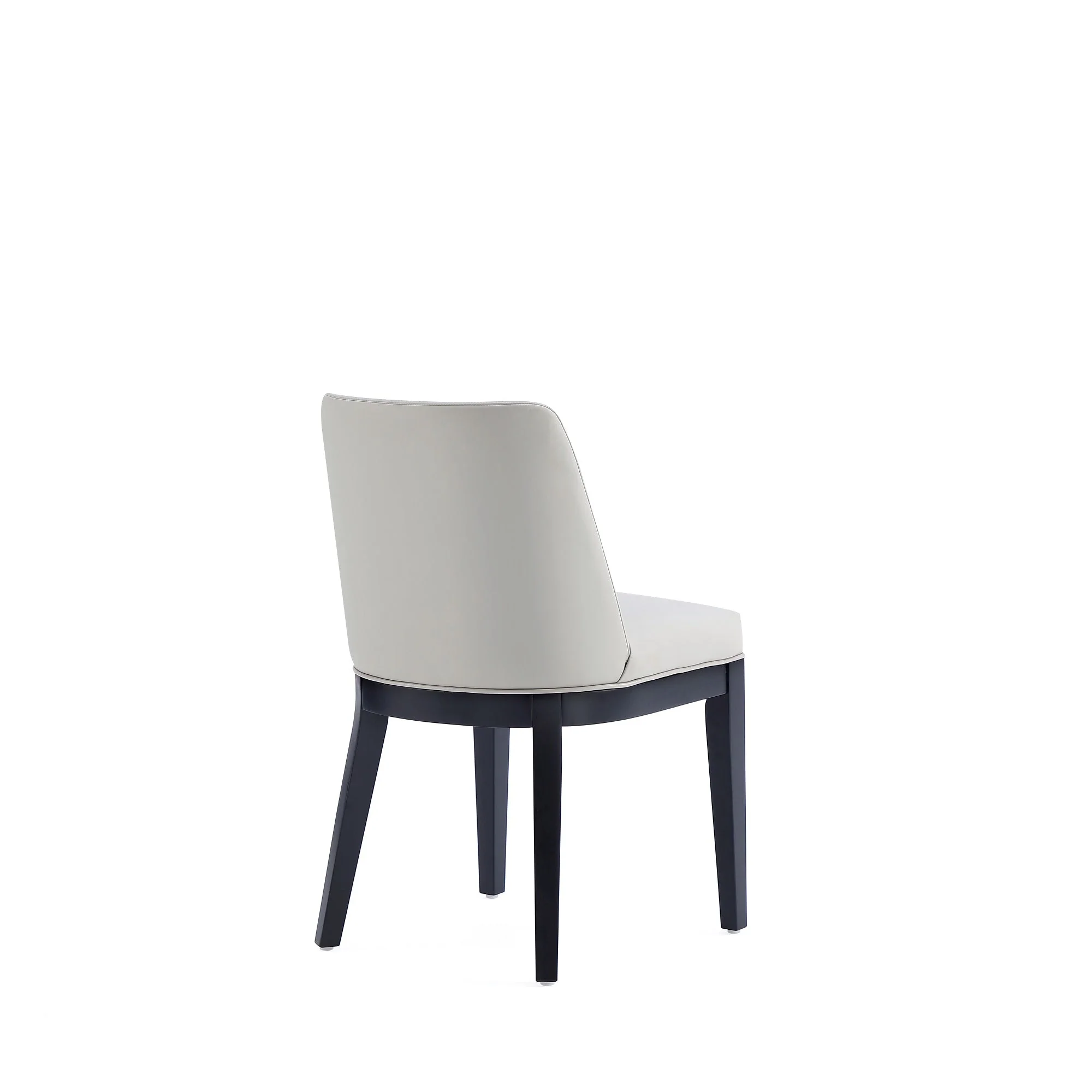 Gansevoort Faux Leather Dining Chair in Stone Grey (set of 4) - Image 6