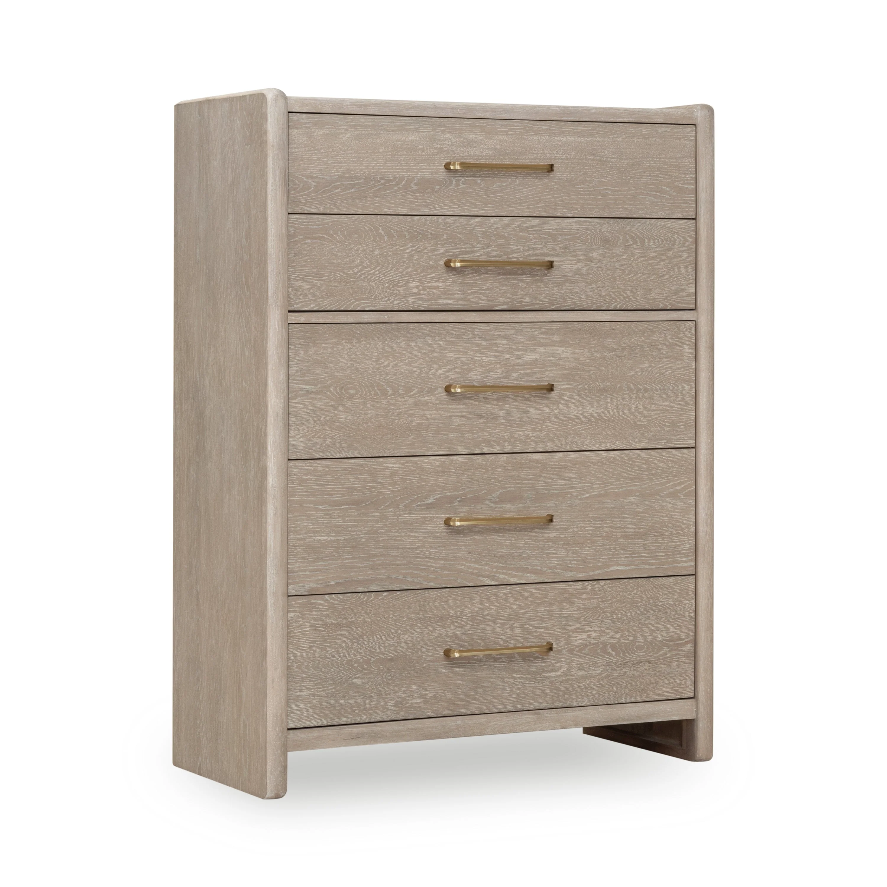Gardenia Five Drawer Oak Wood Chest in Chai - Image 2
