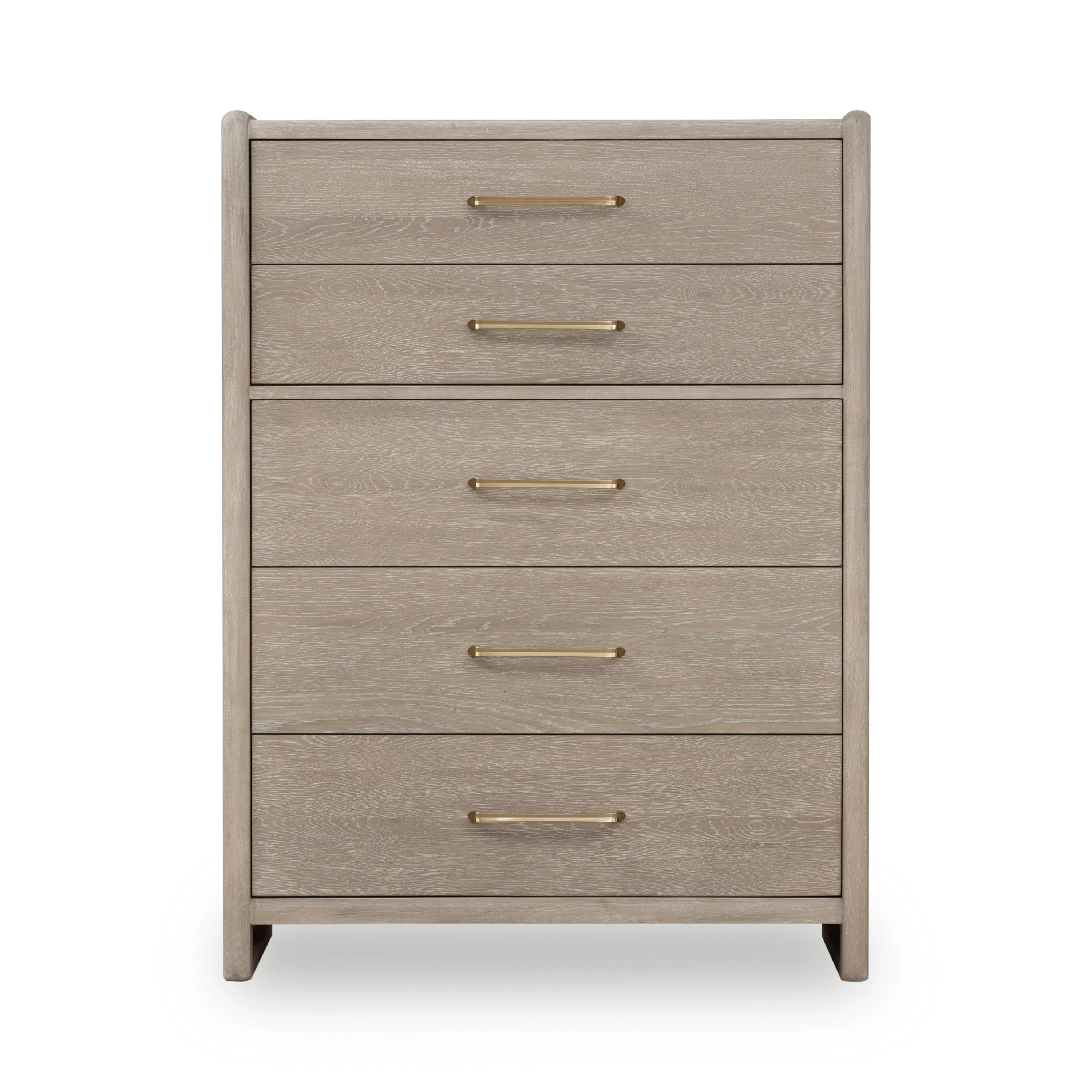 Gardenia Five Drawer Oak Wood Chest in Chai - Image 3