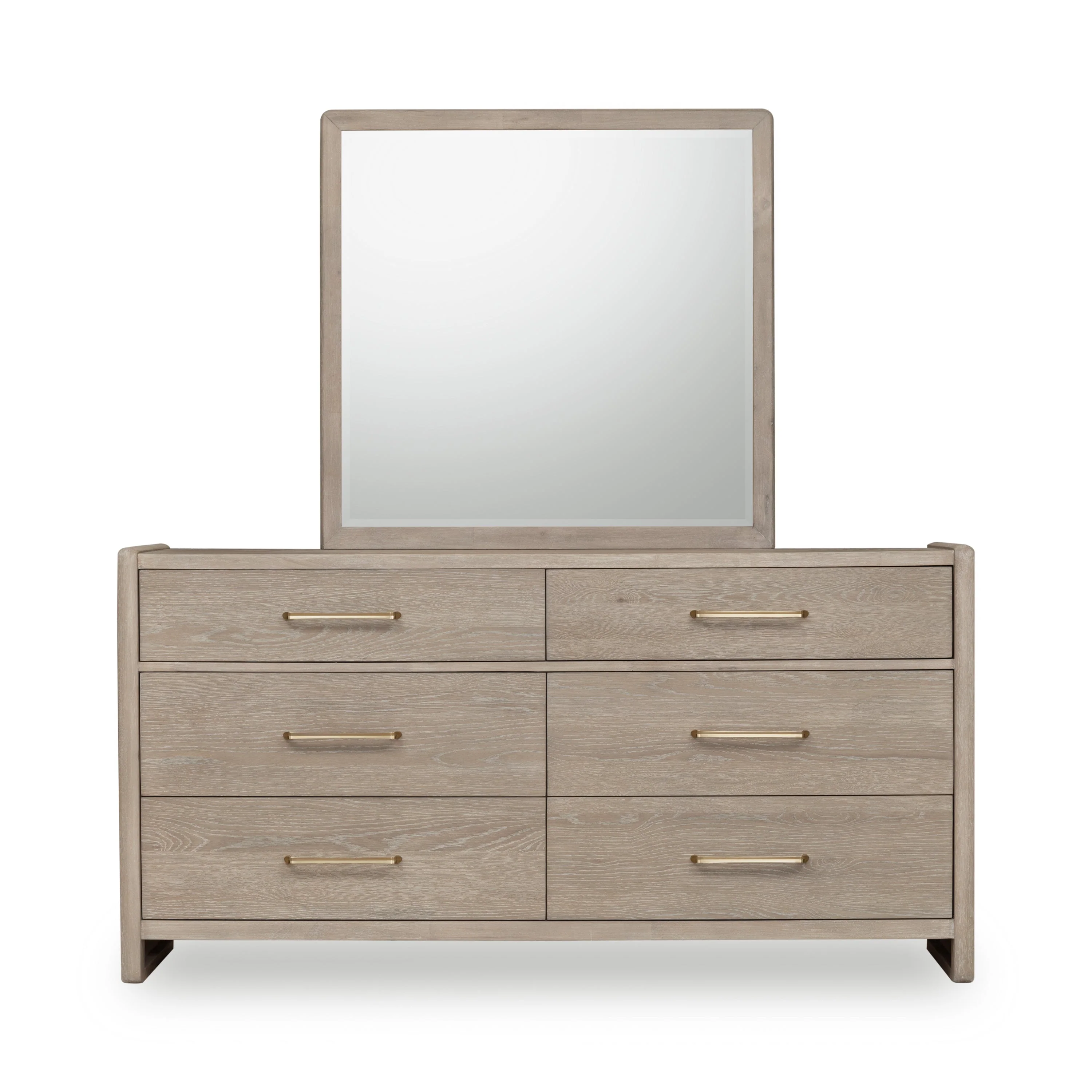 Gardenia Six Drawer Oak Wood Dresser in Chai - Image 3