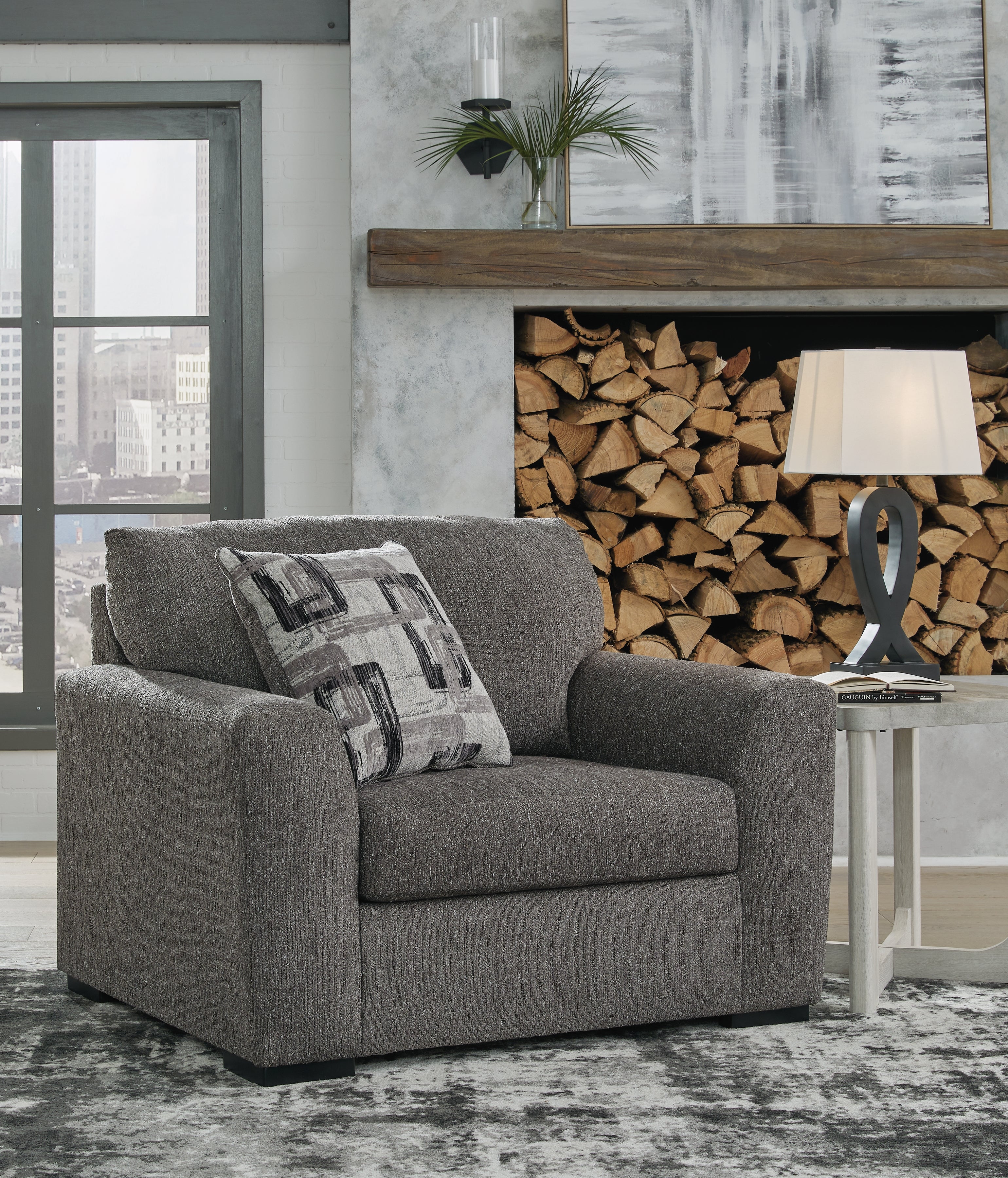 Gardiner Pewter Chair and Ottoman - Image 12