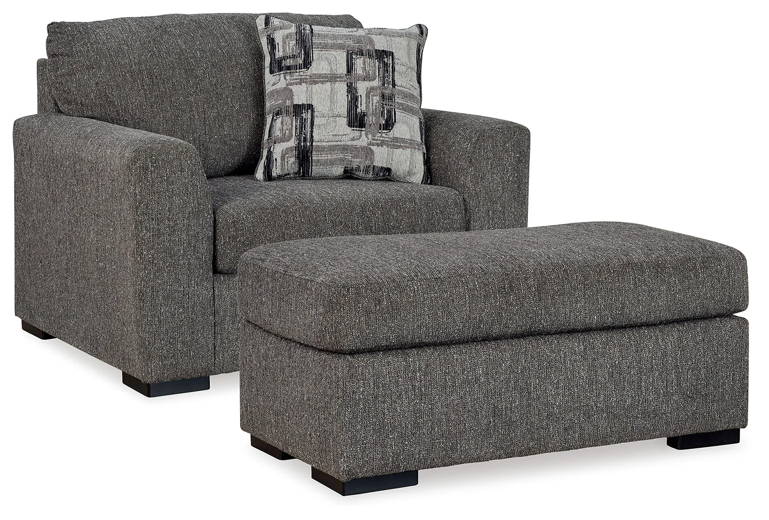 Gardiner Pewter Chair and Ottoman - Image 15
