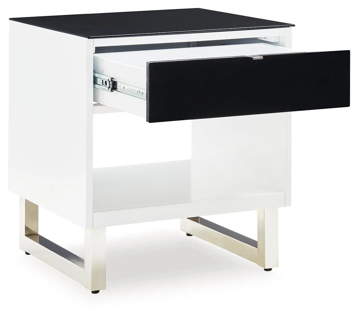 Gardoni White/Black End Table - Image 2
