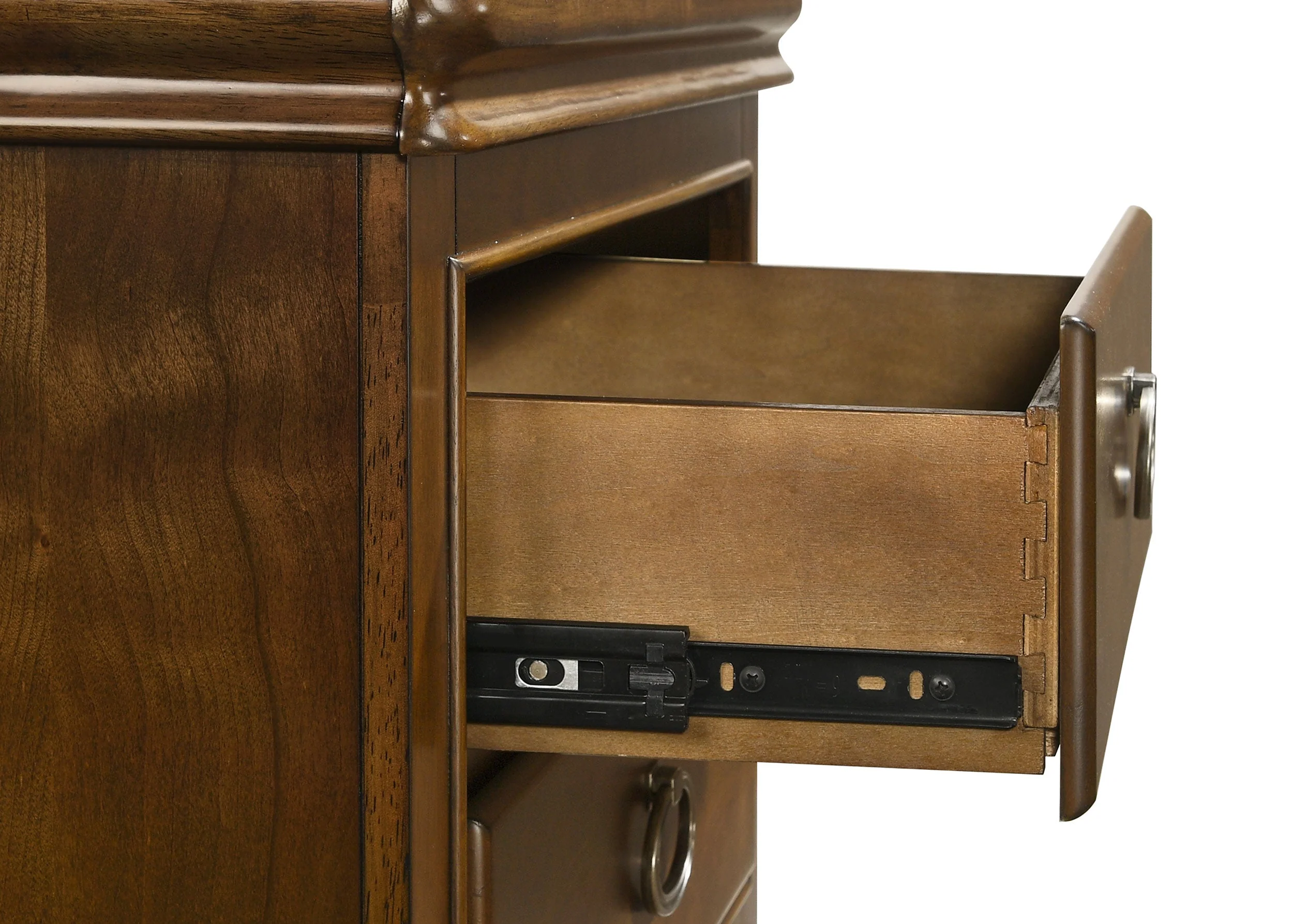 Garland Brown Cherry 3-drawer Nightstand Bedside Table - Image 13