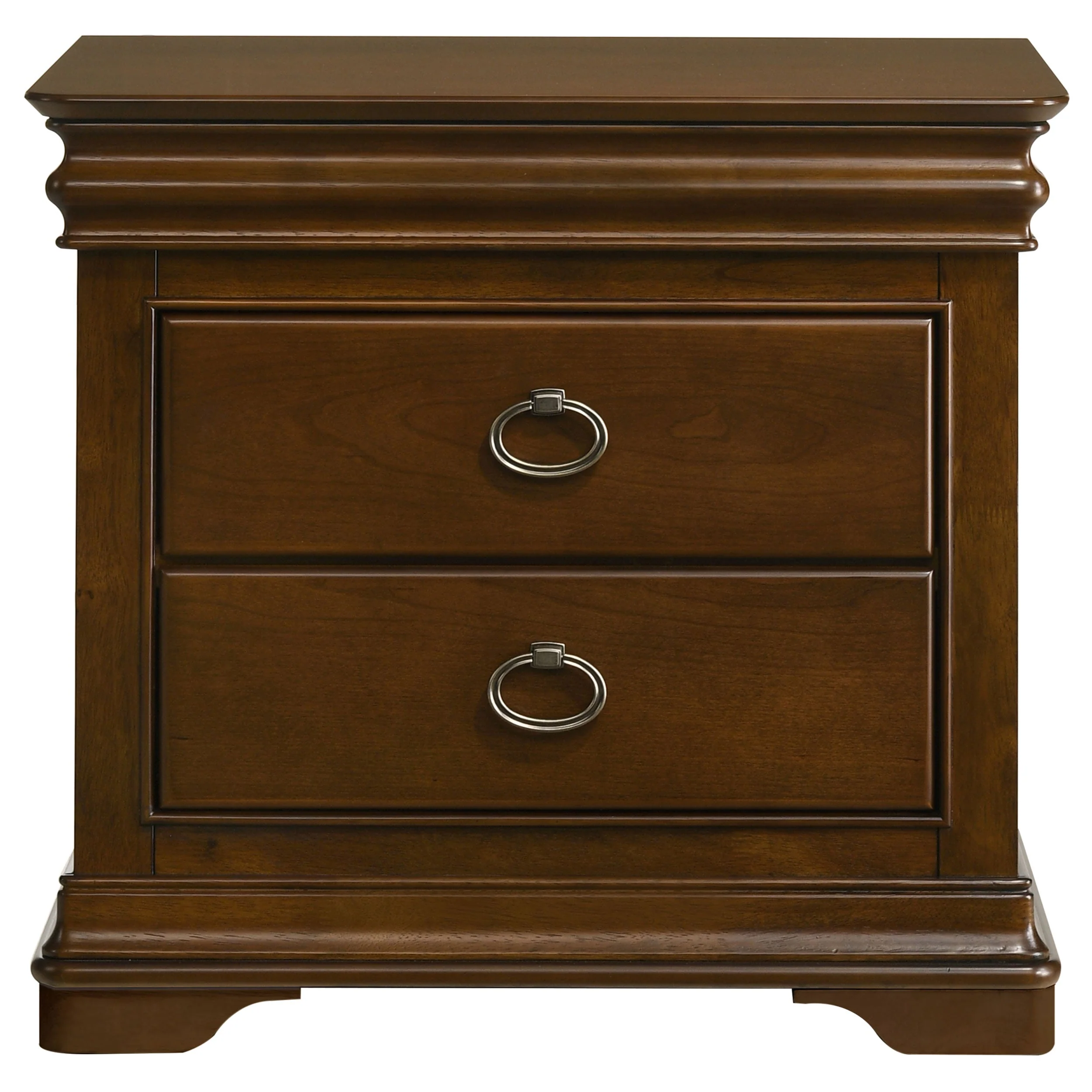 Garland Brown Cherry 3-drawer Nightstand Bedside Table - Image 3