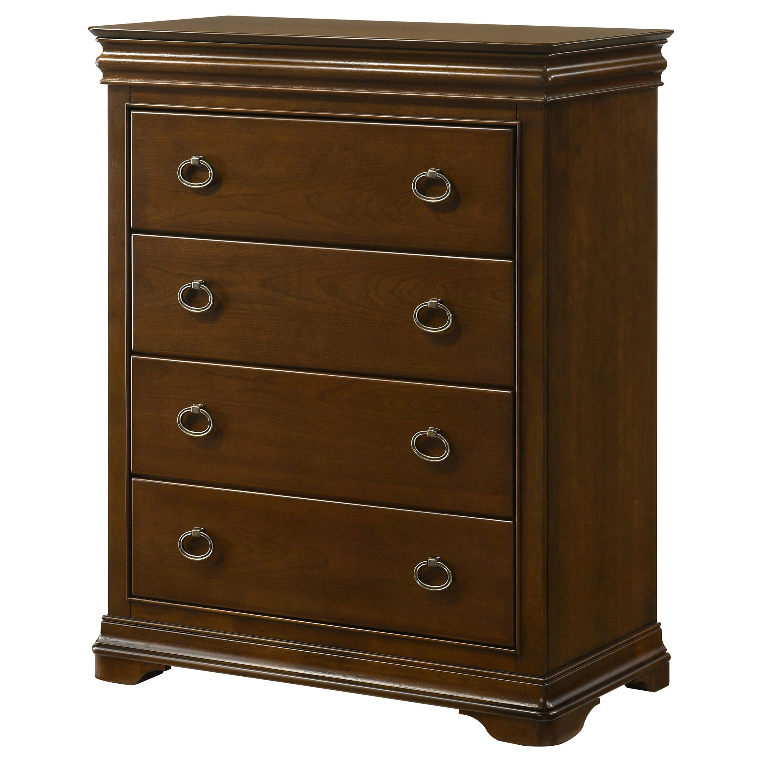 Garland Brown Cherry 4-drawer Bedroom Chest of Drawers - Image 4