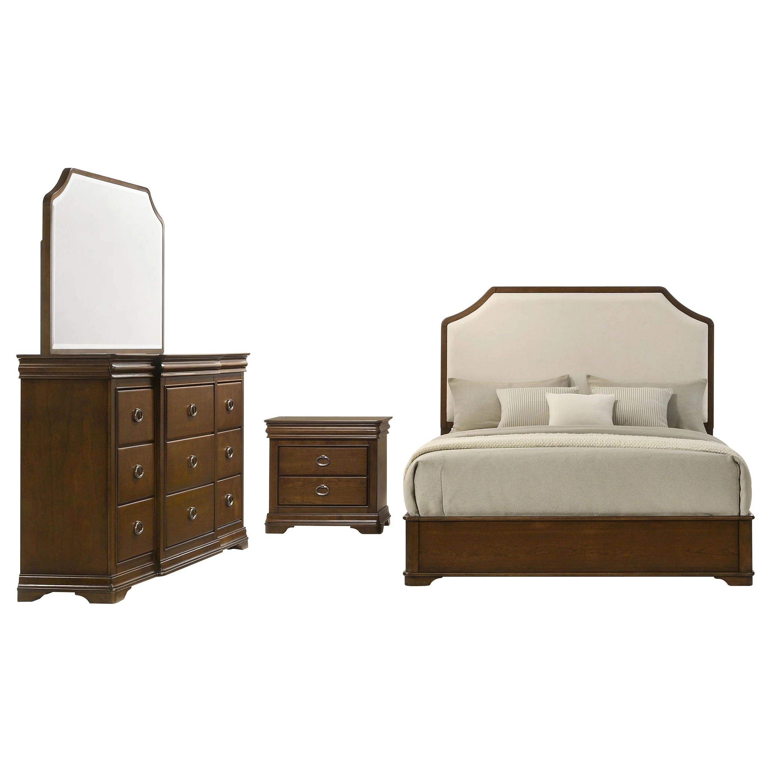 Garland Brown Cherry 4-piece Queen Bedroom Set - Image 2