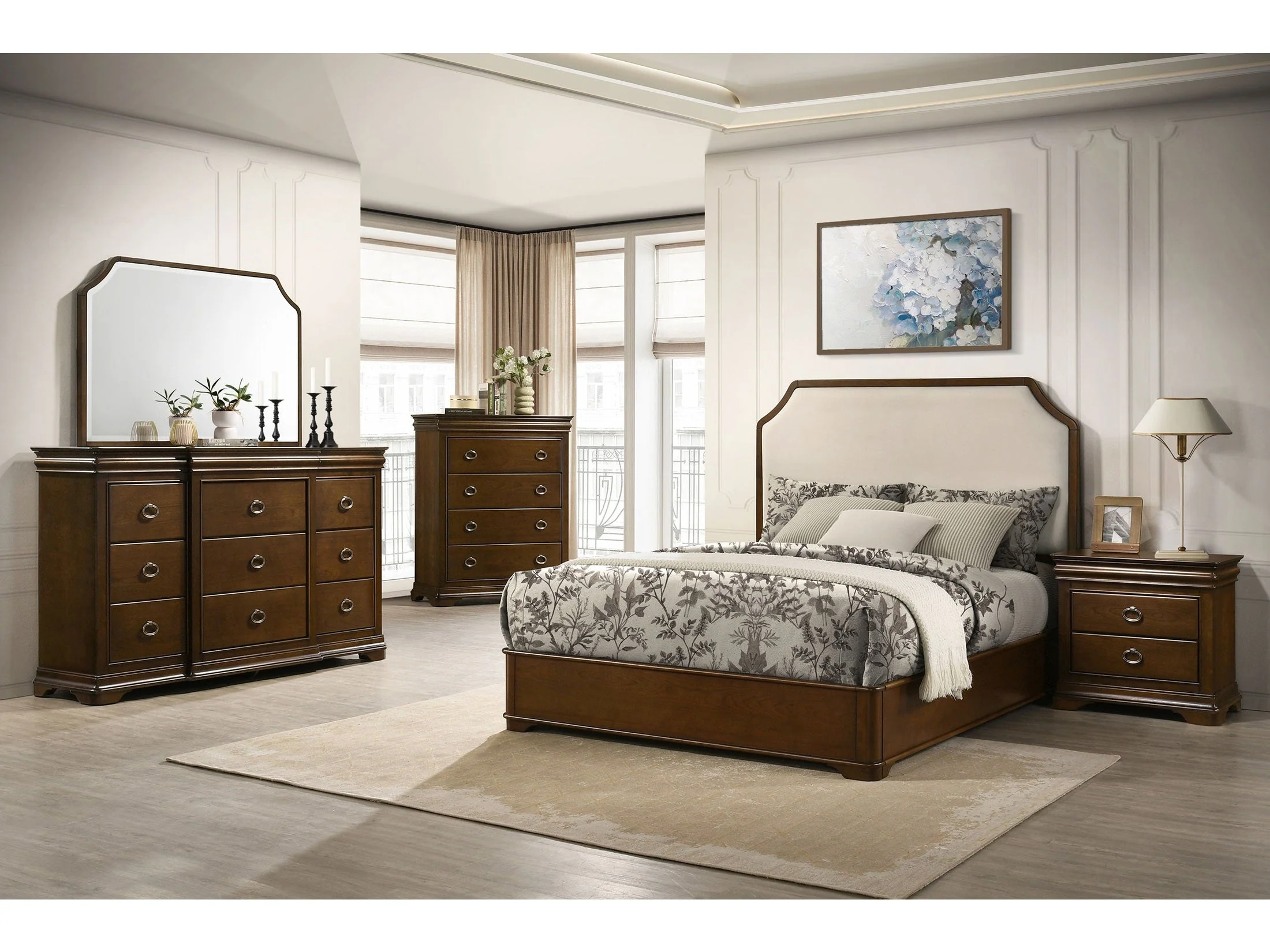Garland Brown Cherry 5-piece Queen Bedroom Set