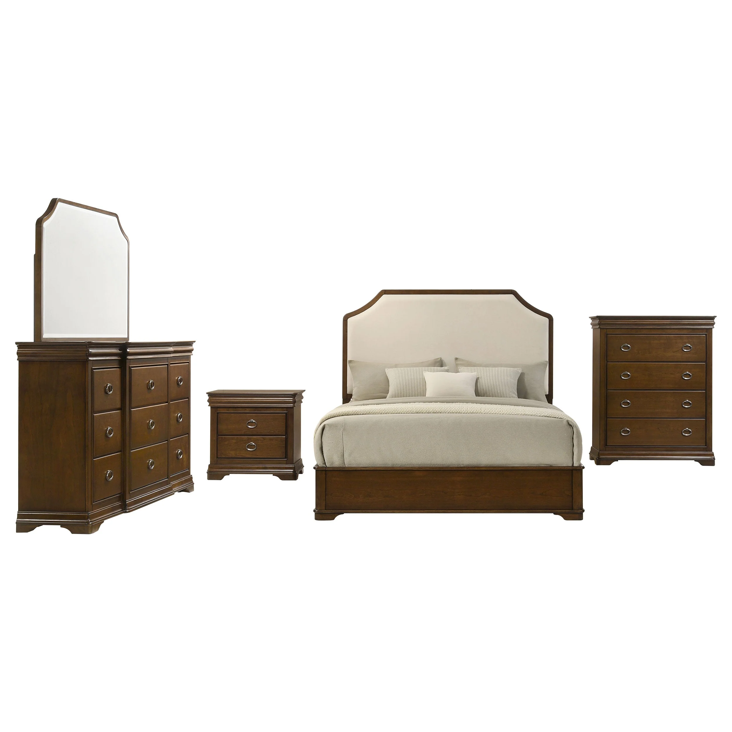 Garland Brown Cherry 5-piece Queen Bedroom Set - Image 2