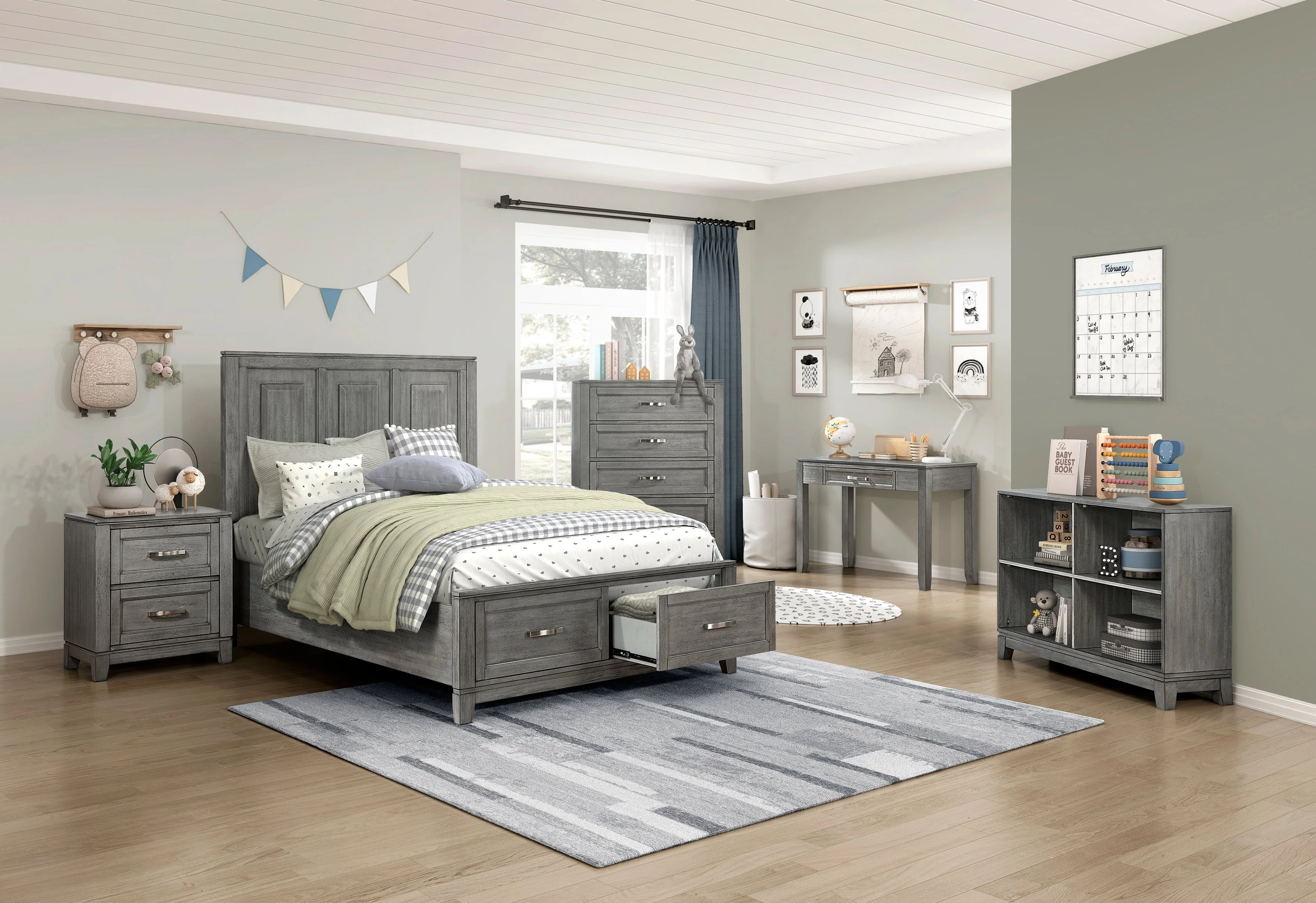 Garretson Gray Full Storage Platform Bed - Image 8