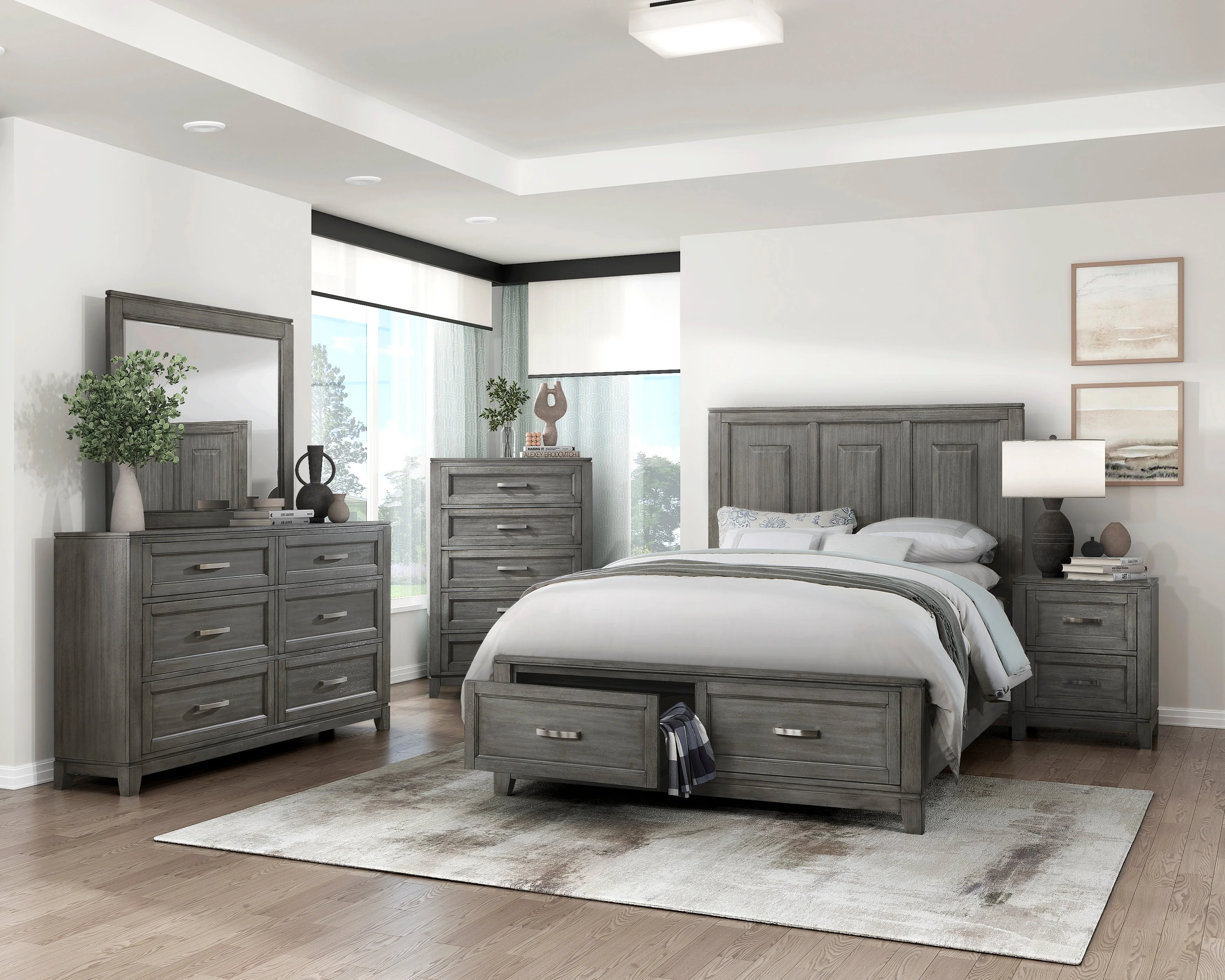 Garretson Gray Queen Storage Platform Bed - Image 6